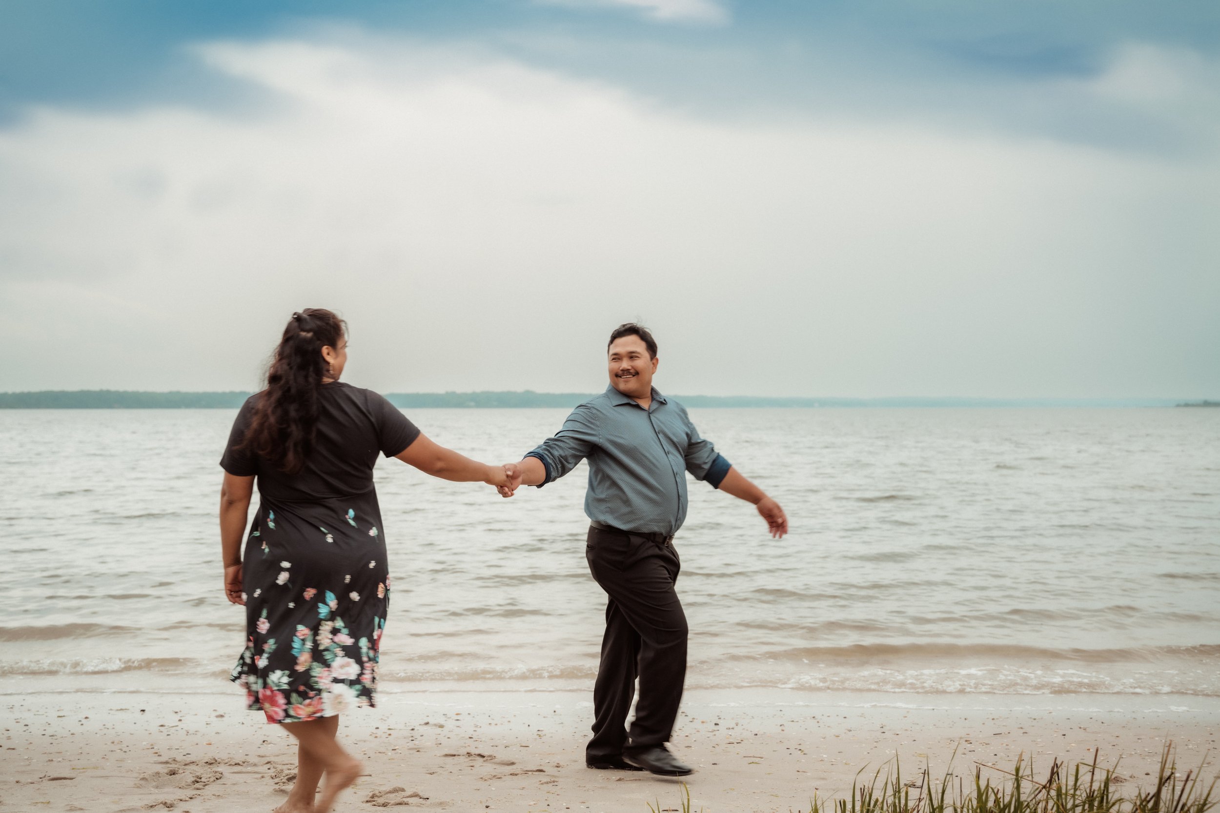 Beach Engagement Session -St. Leonard, Family Photography - Celia + Ricky 2023