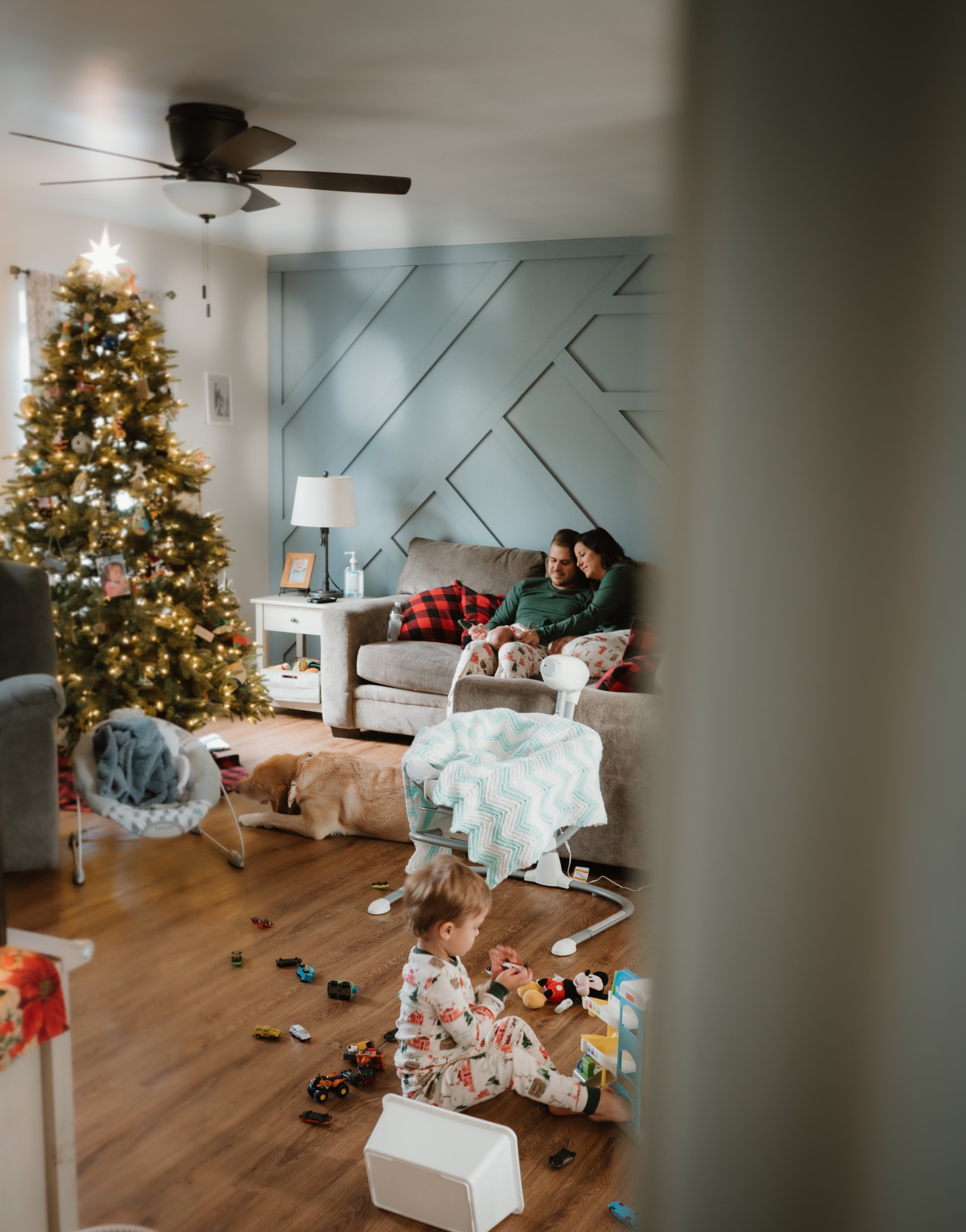 In Home Newborn Family Session, Southern Maryland Photographer
