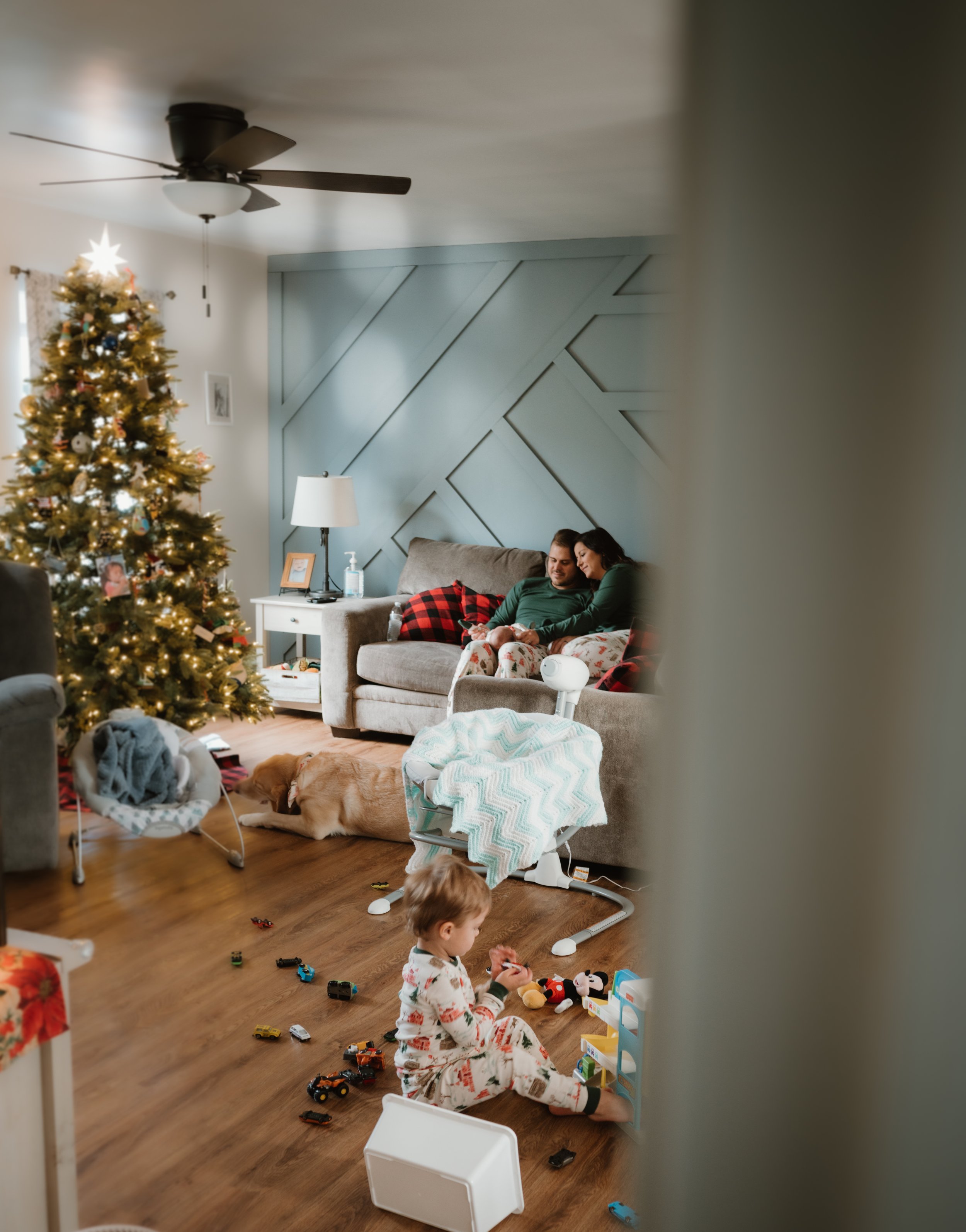 In Home Newborn Family Session, Southern Maryland Photographer 