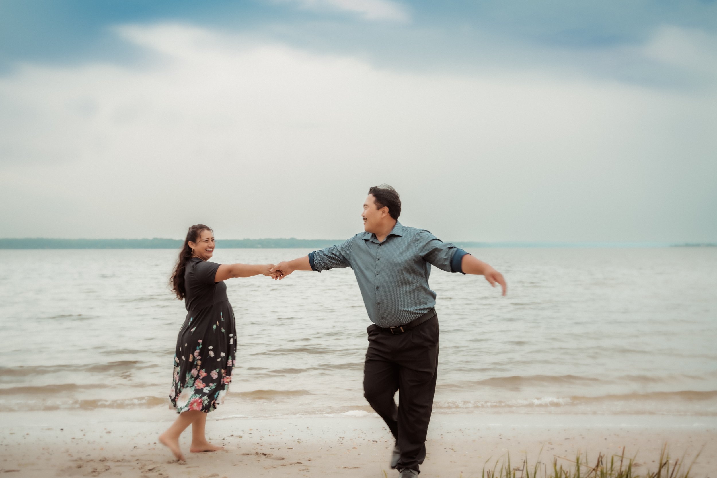 Mature Couple Beach Engagement Session - Washington DC