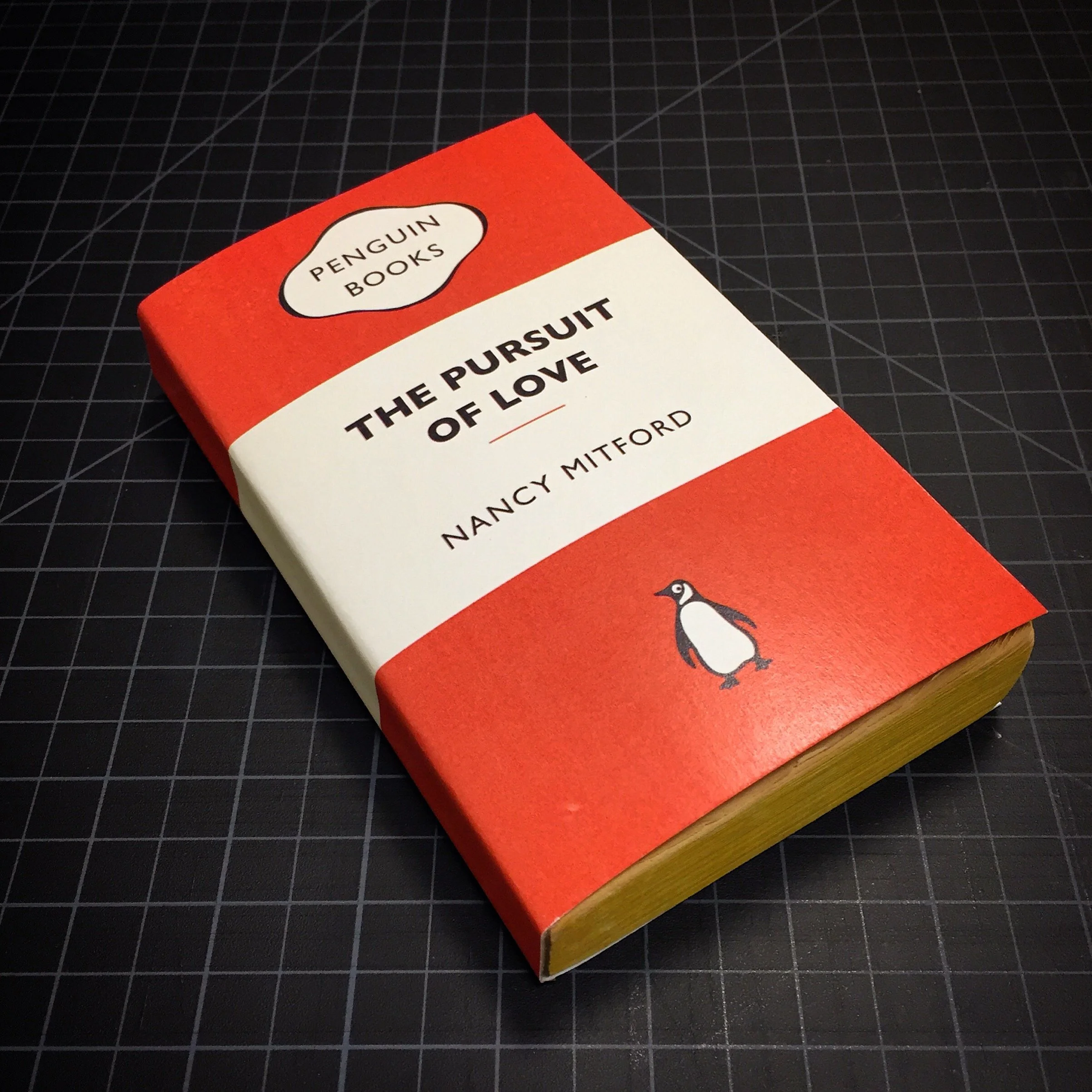 Restored cover for Nancy Mitford's  The Pursuit of Love   in the style of the original Penguin UK covers
