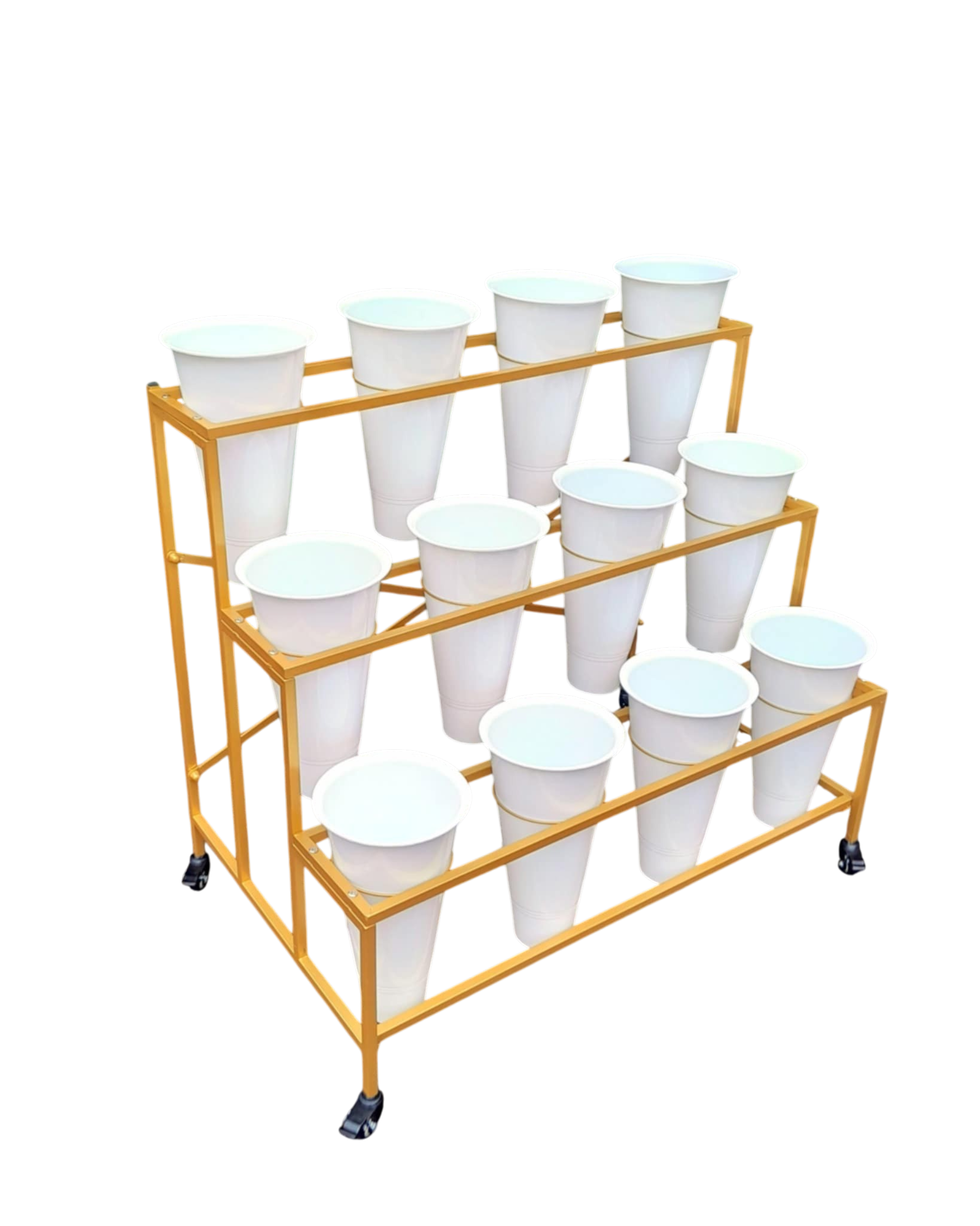 White Flower Baskets