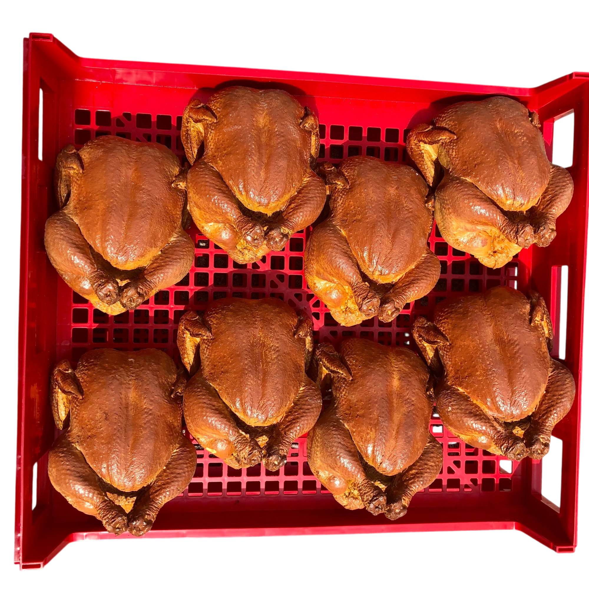 Crate of Roast Chickens