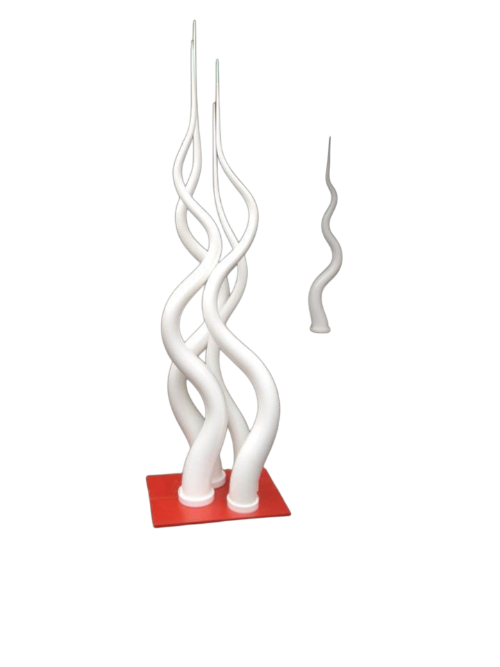 White Entwining Sculpture