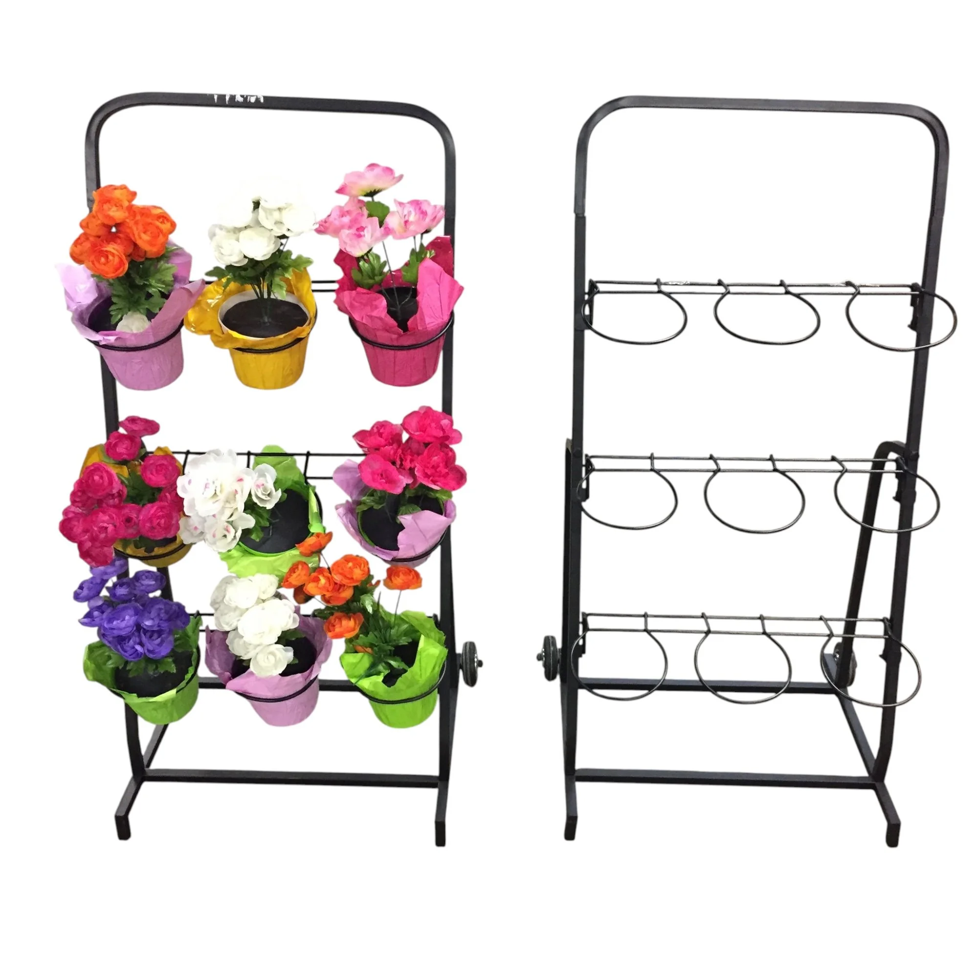 Flower Stand Black Metal