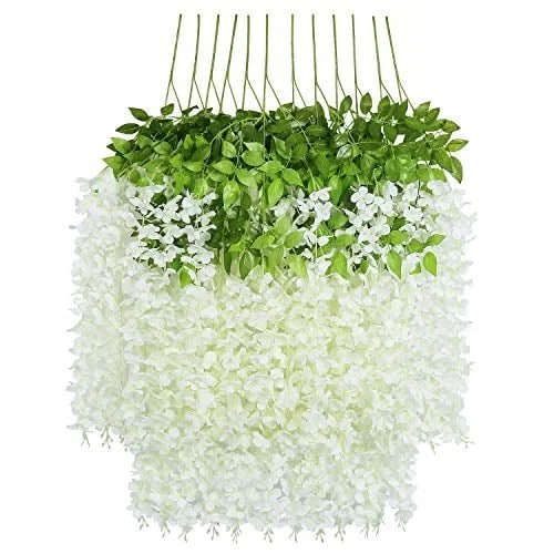 Hanging Wisteria White