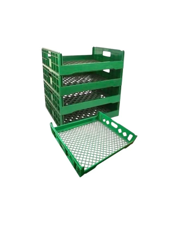 Trays Stackable Green Plastic