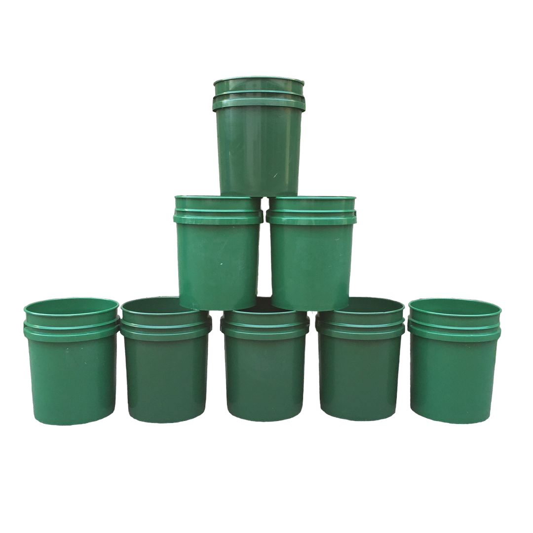 Buckets Green Plastic