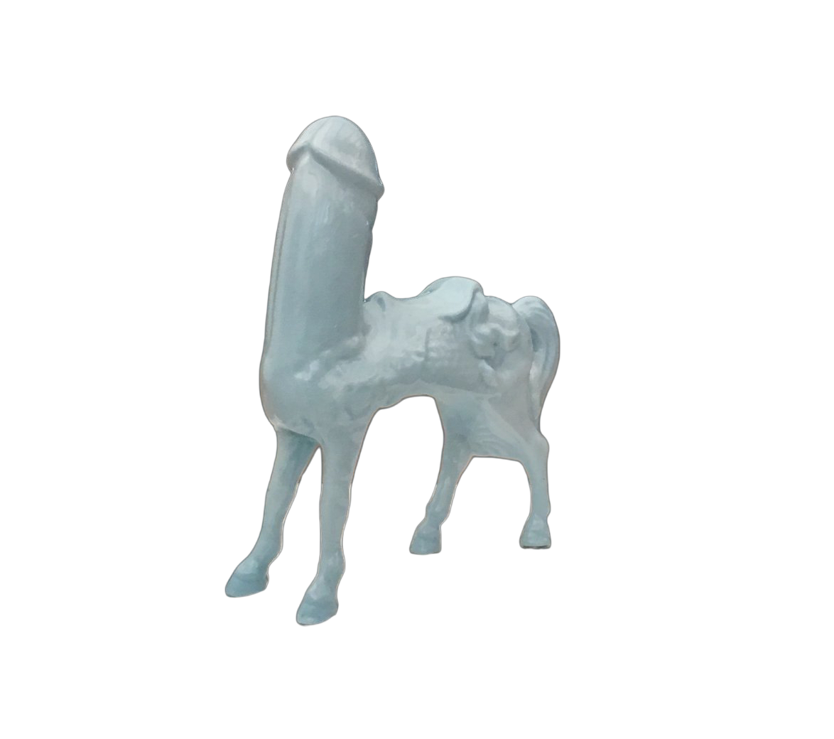 Phallic Horse Sculpture