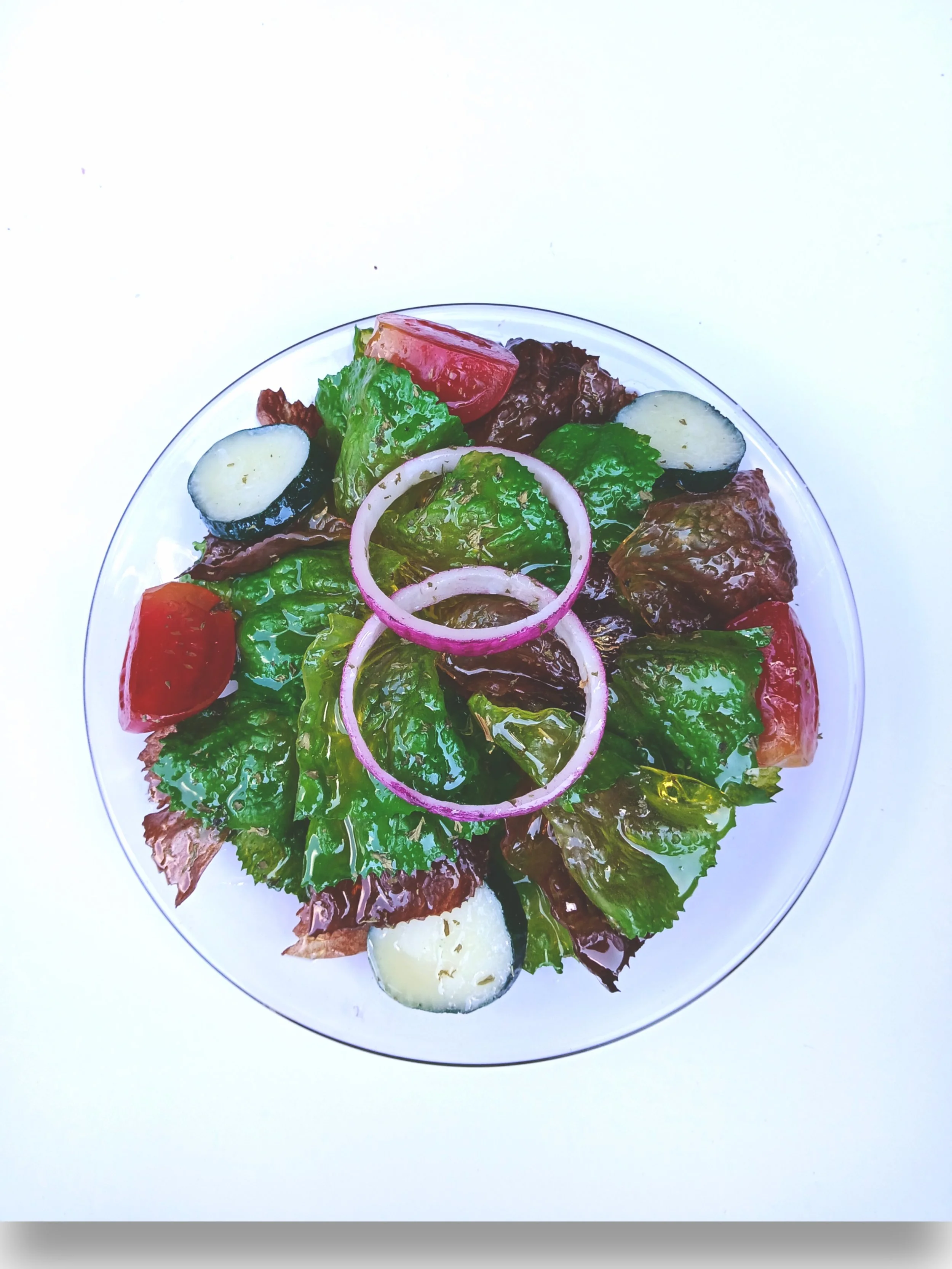 Plated Green Salad