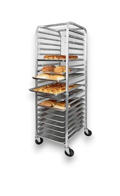Rolling Bakers Rack With Trays
