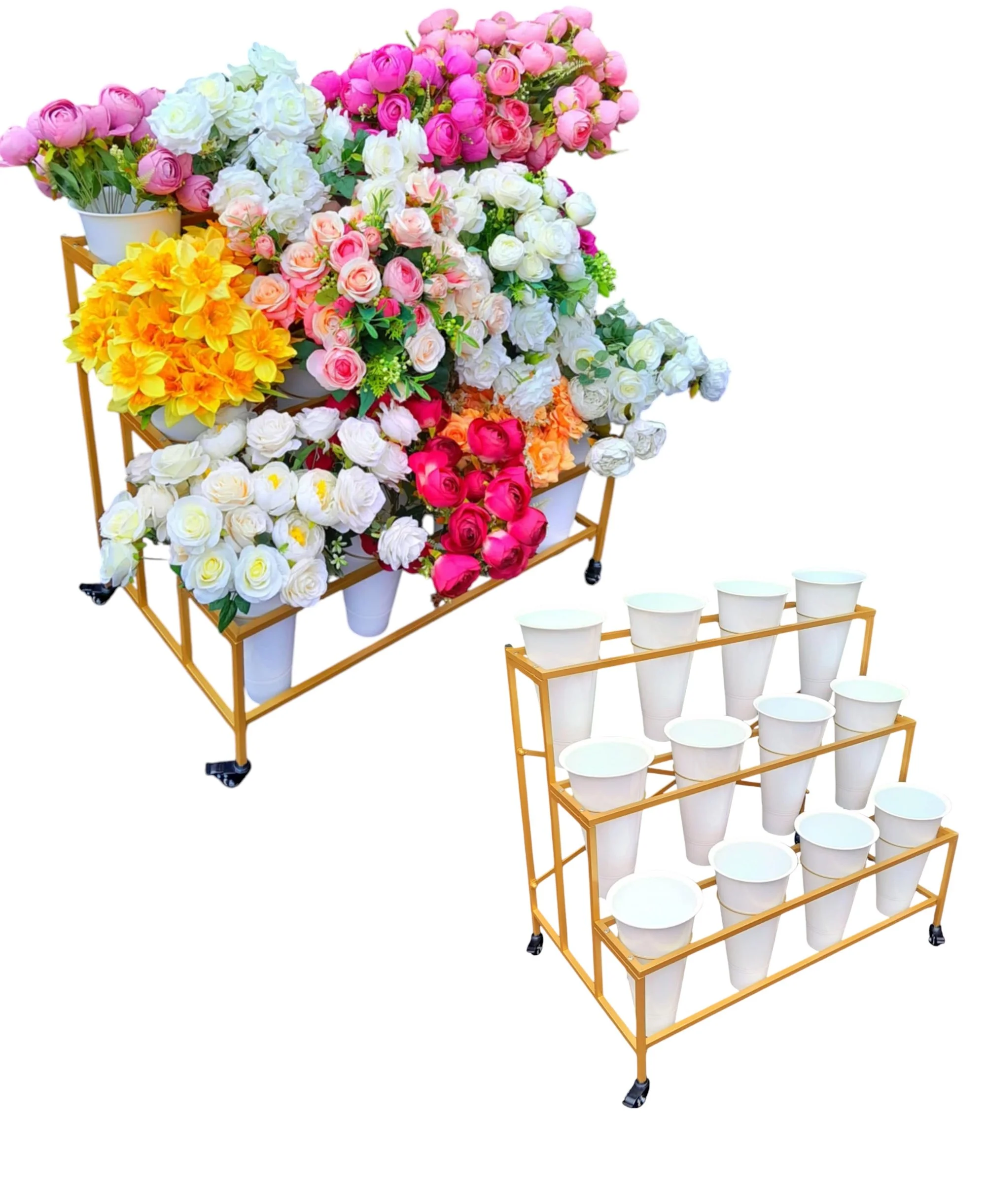 Flower Stand Gold Metal