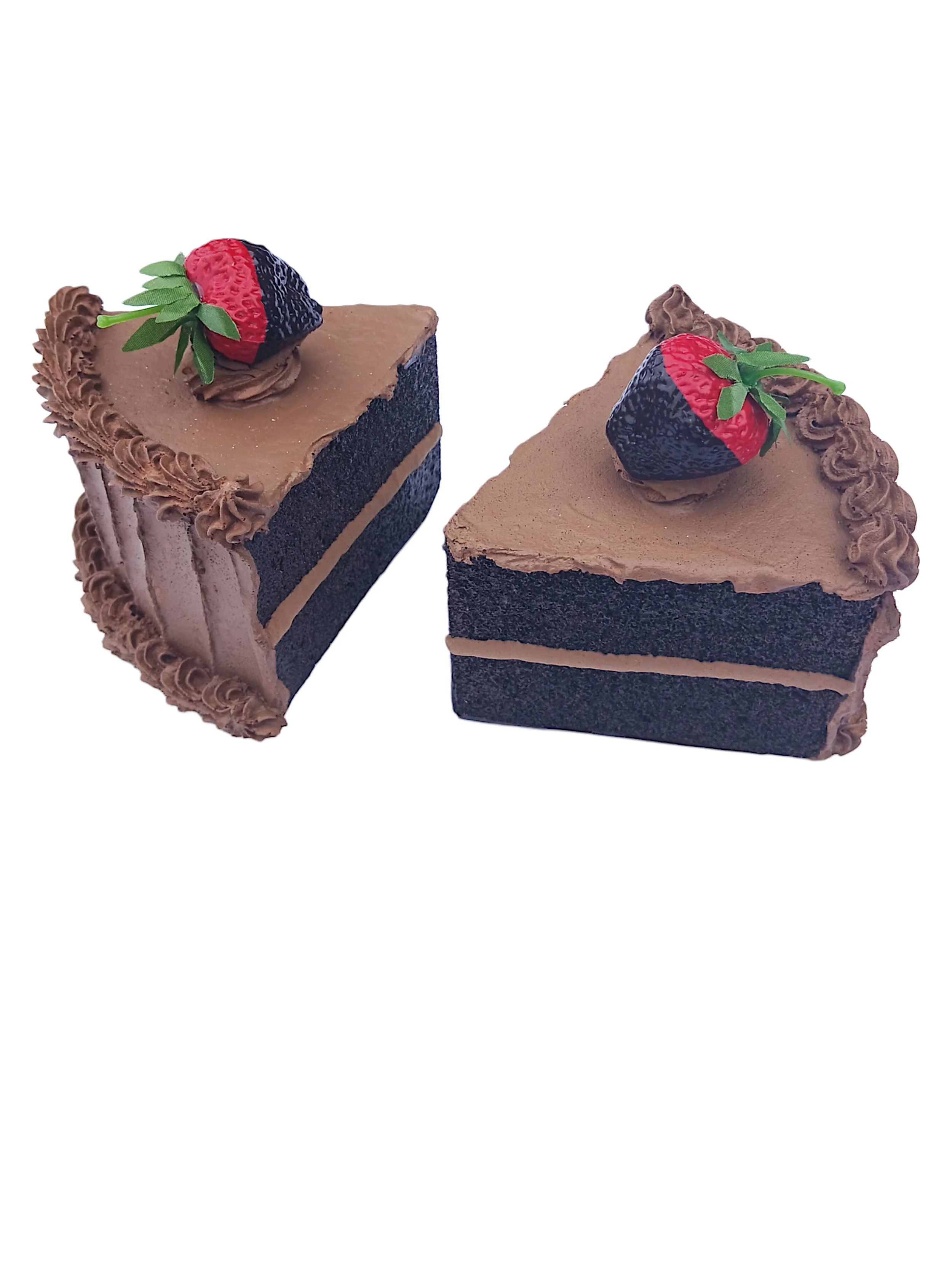 Cake Slice Chocolate w/ Dipped Strawberries