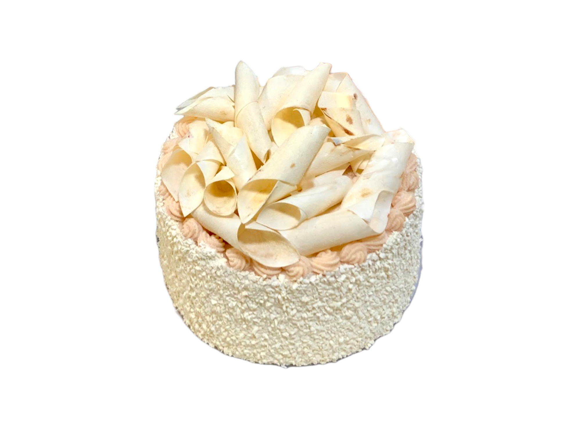 Cake Vanilla w/ Chocolate Curls