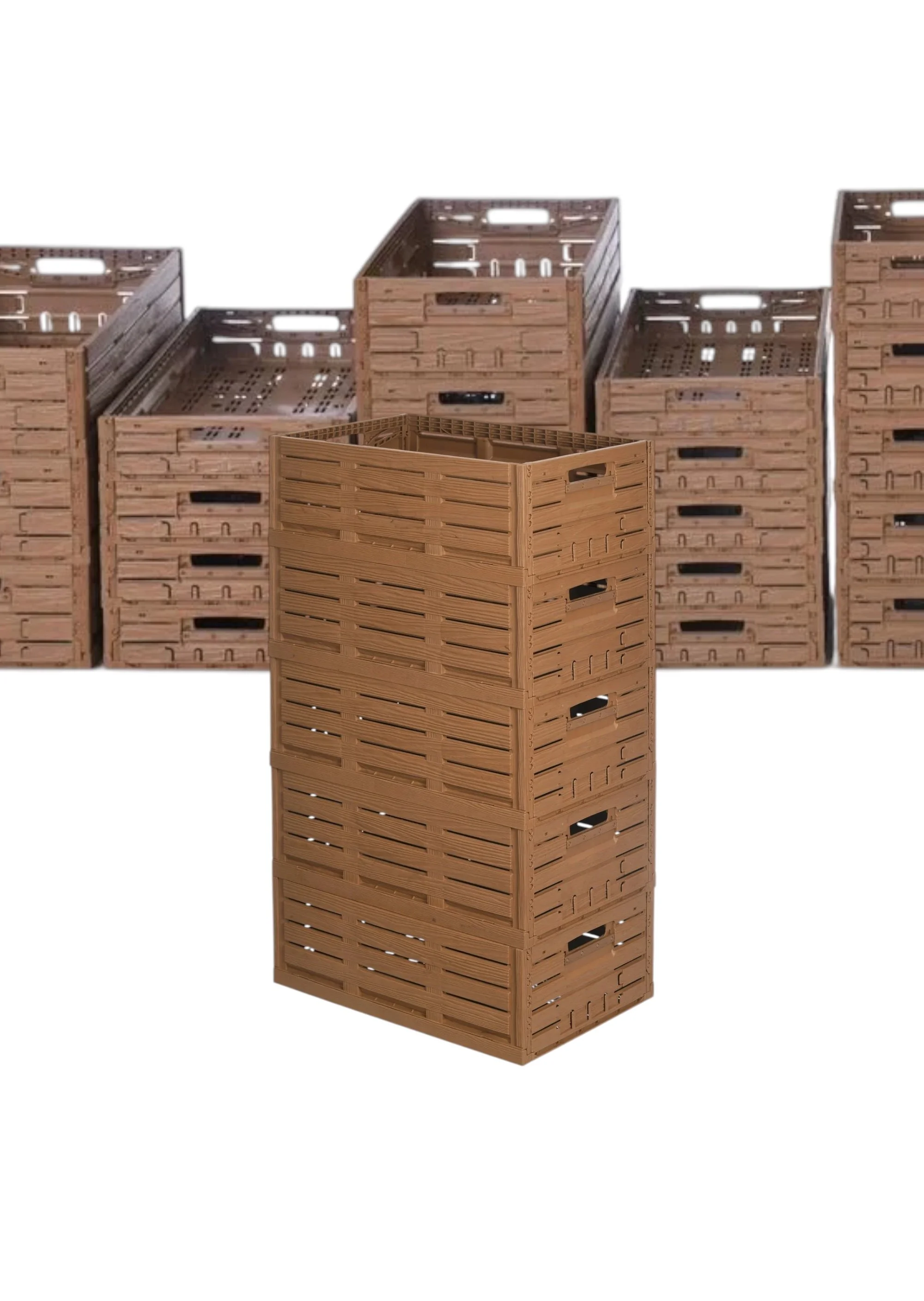 Crates Plastic Collapsible Wood