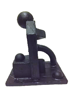 Black Geometric Abstract Sculpture