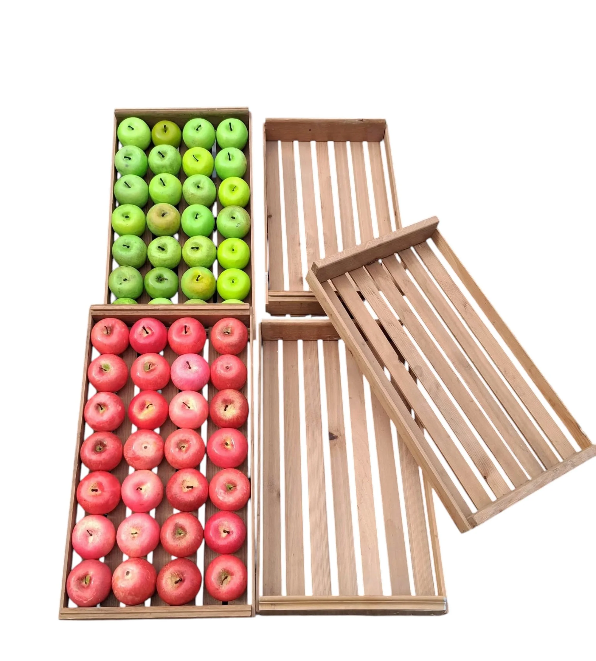 Shallow stacking wood Crates  x5 .
