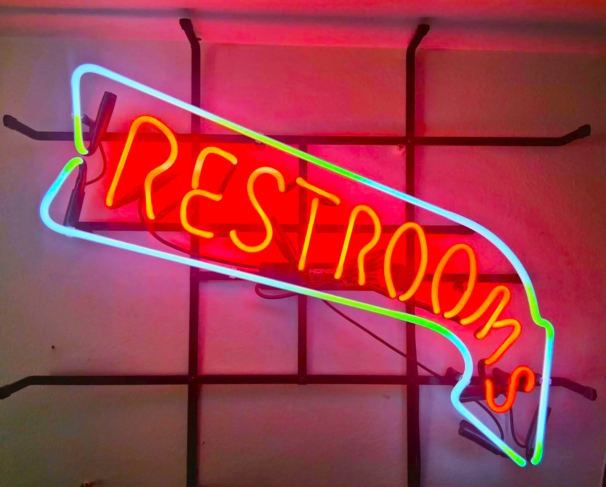 Neon Sign RESTROOMS