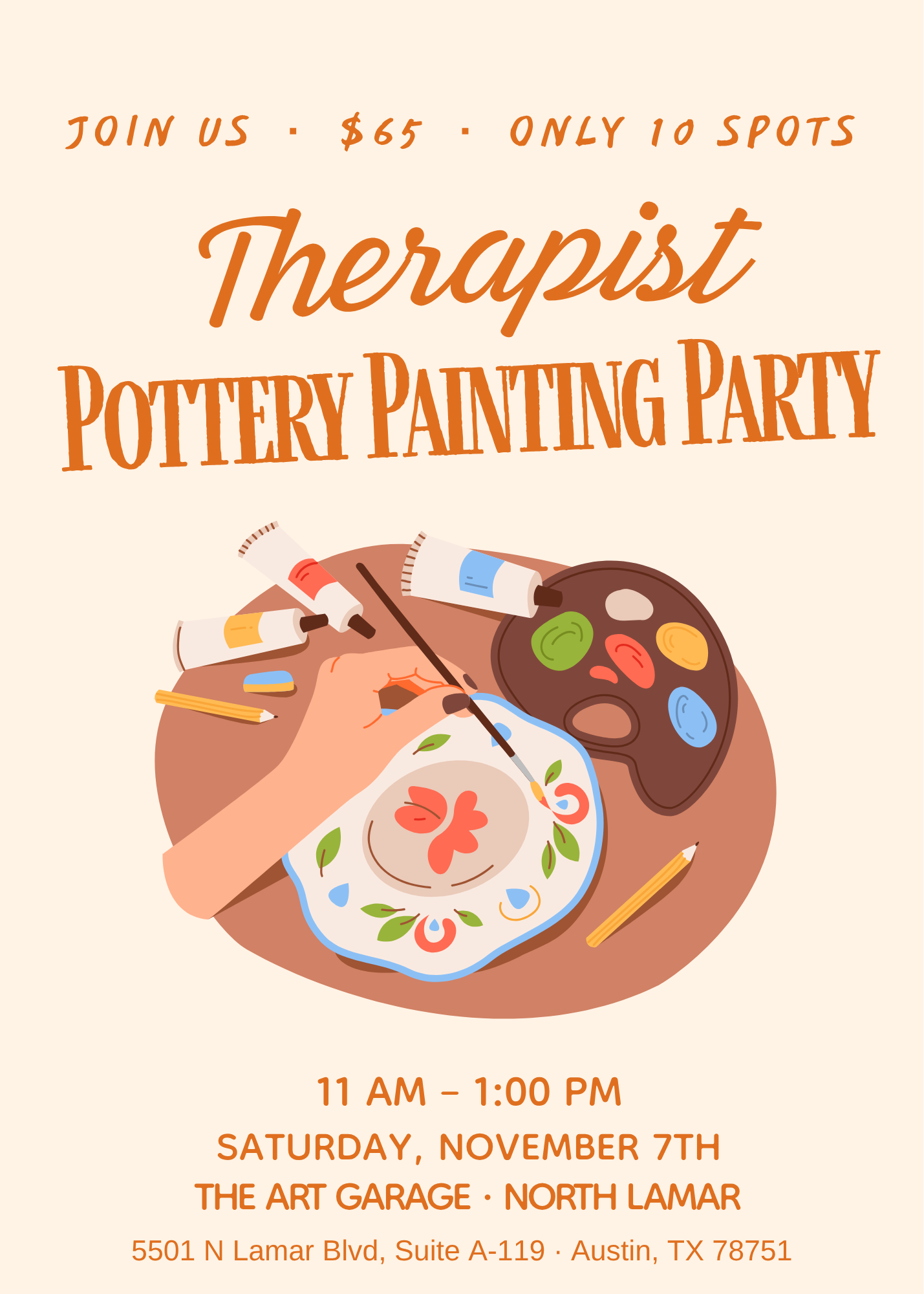 Beige and Orange Modern Art Ceramic Painting Party Invitation (1).png