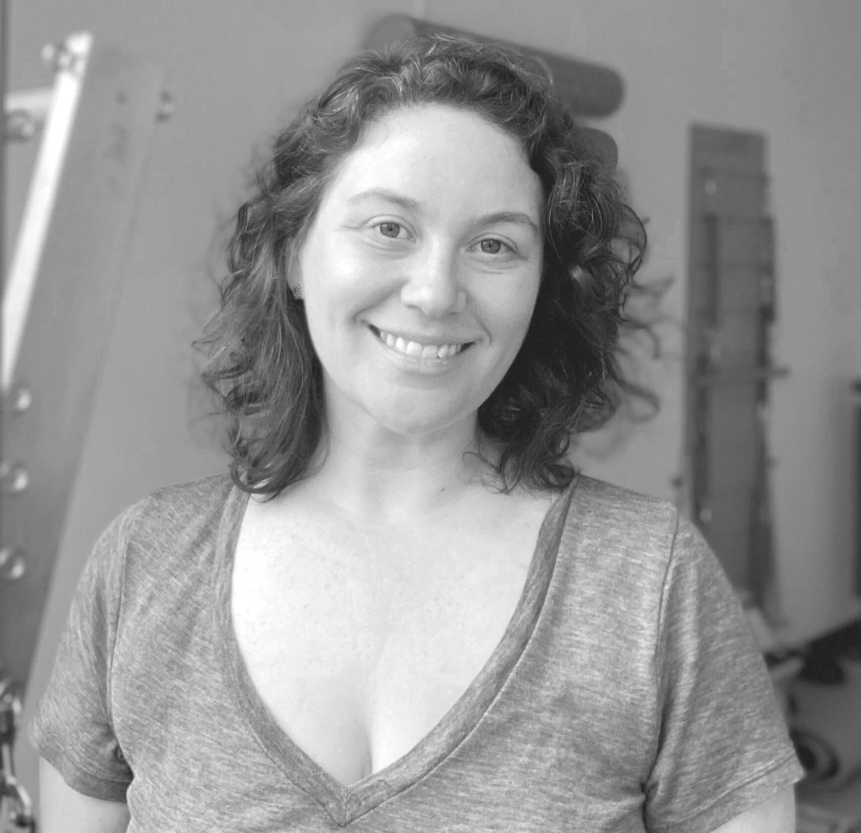 Strong woman smiling at camera