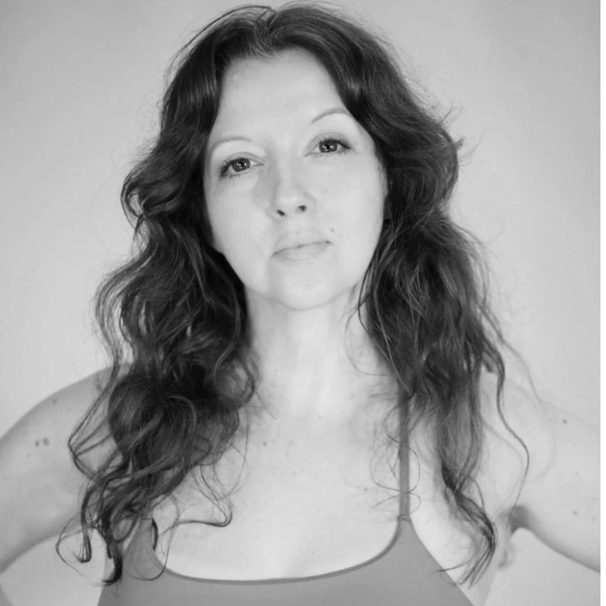 Strong woman looking intensely