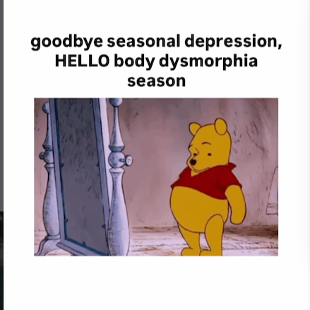 winnie the pooh looking at belly