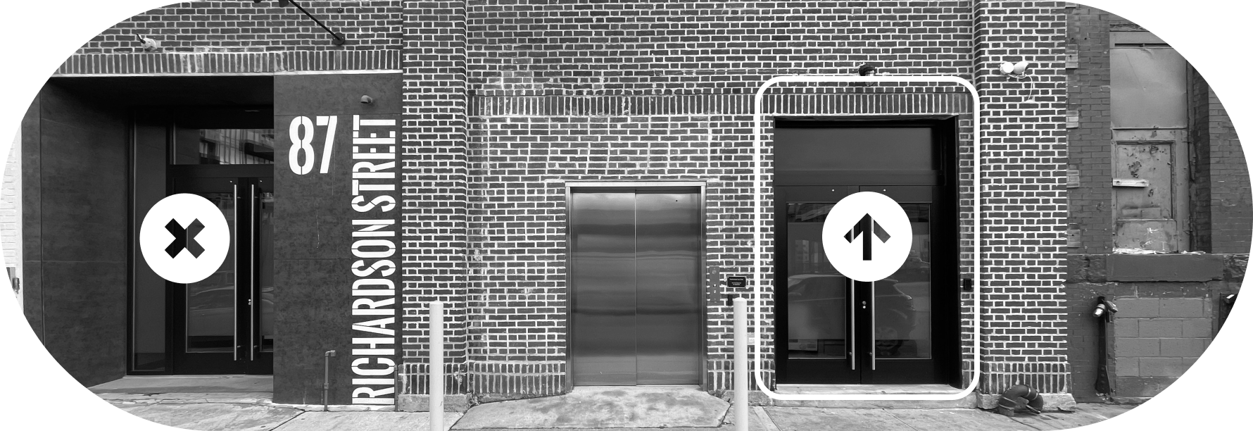 Front view of Pilates studio