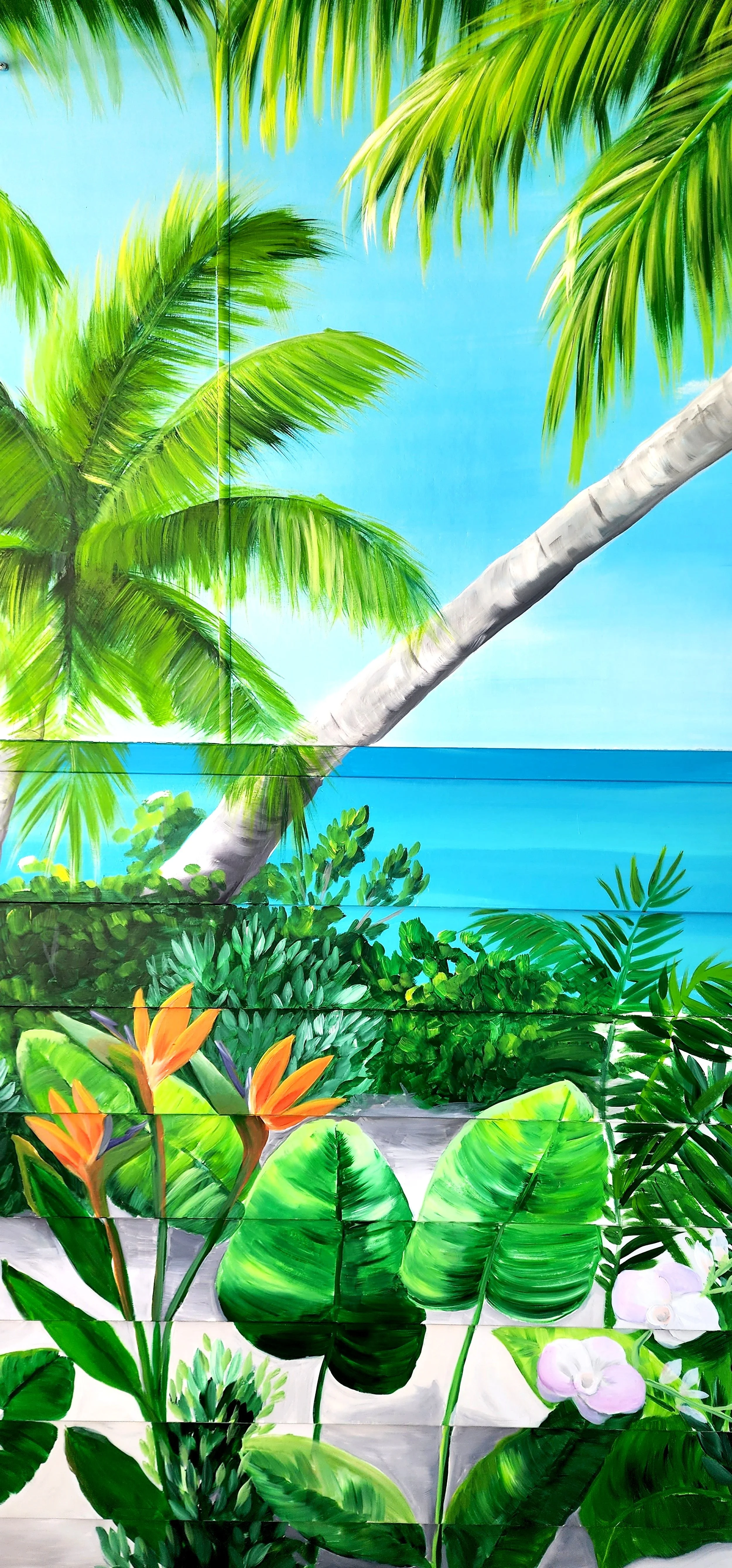 Tropical Oasis Mural - Private Property