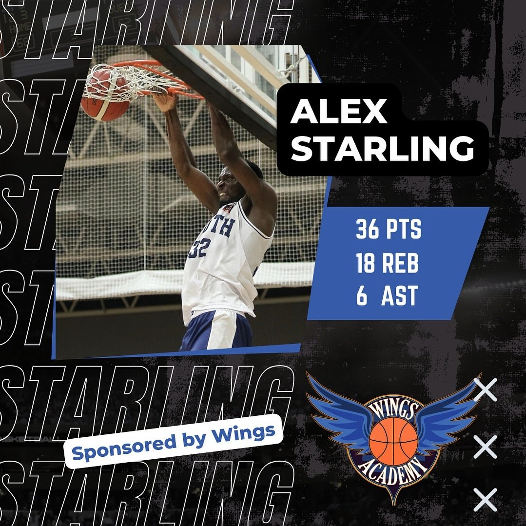 @wingsbasketballacademy sponsored player Alex Starling, put on an absolute SHOW this past Saturday against the Lions! 💪 Dropping 36 points, 18 rebounds, and dishing out 6 assists🌟
@acstarling