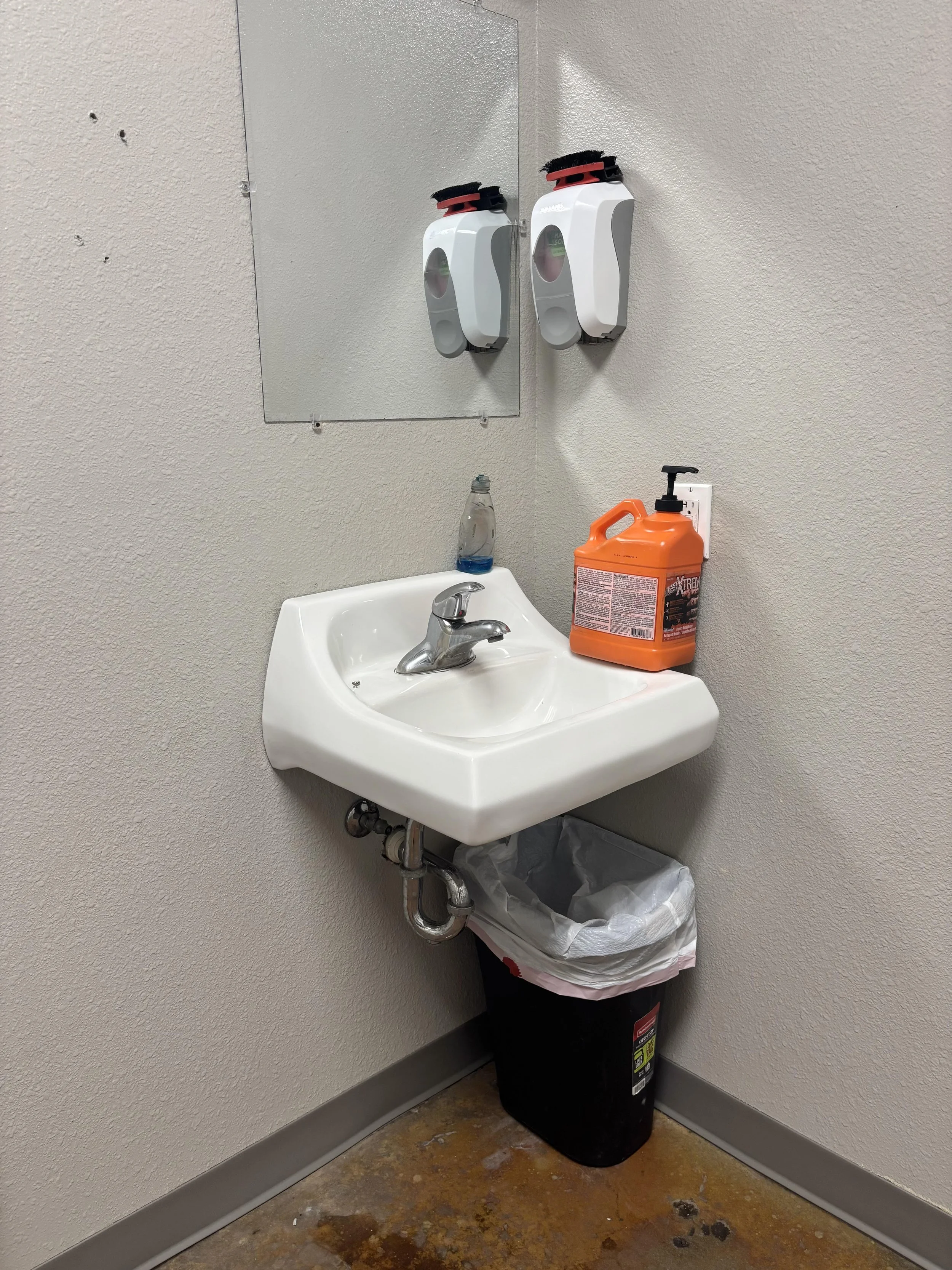 Clean Shop Sink & Wall