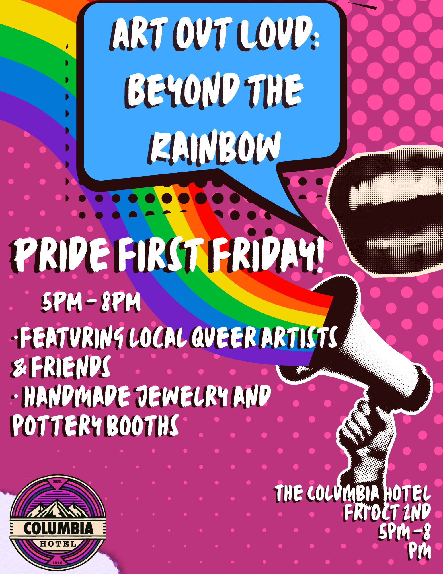 First Friday Art Show- Art Out Loud : Beyond the Rainbow