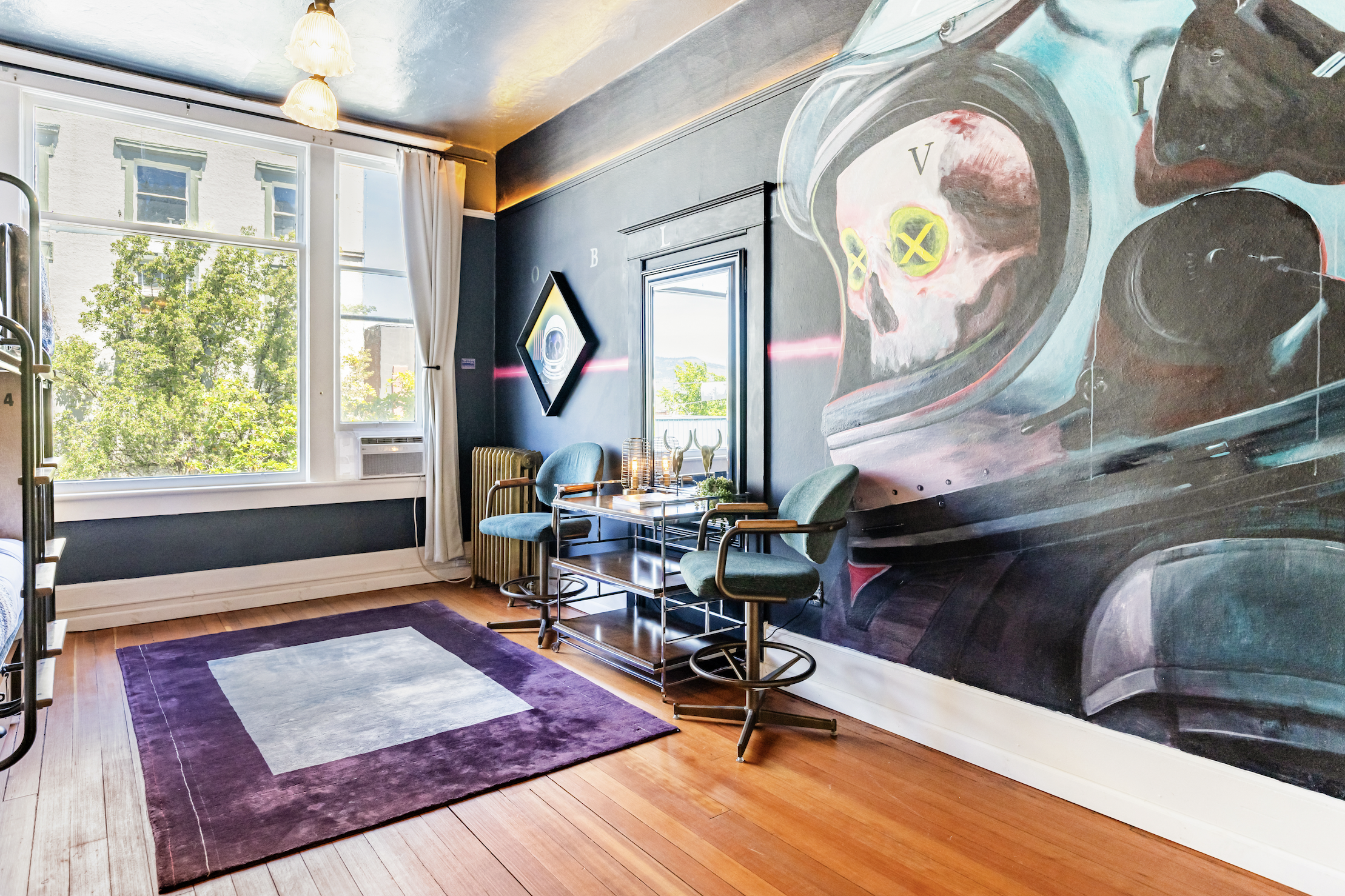 The Oblivion Room - A Premium Bunk Room that sleeps 4 adults in XL Twin beds.