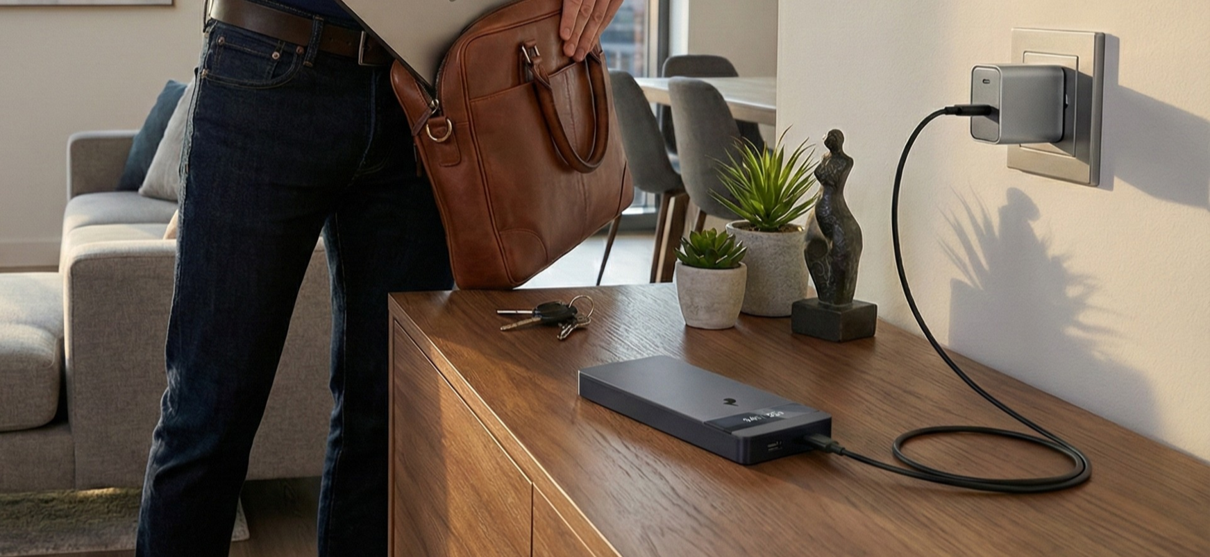 This next-generation power bank  - Pulsoniq 7 recharges from 0% to 100% in under seven minutes. That’s less time than a morning shower or getting ready to head out.