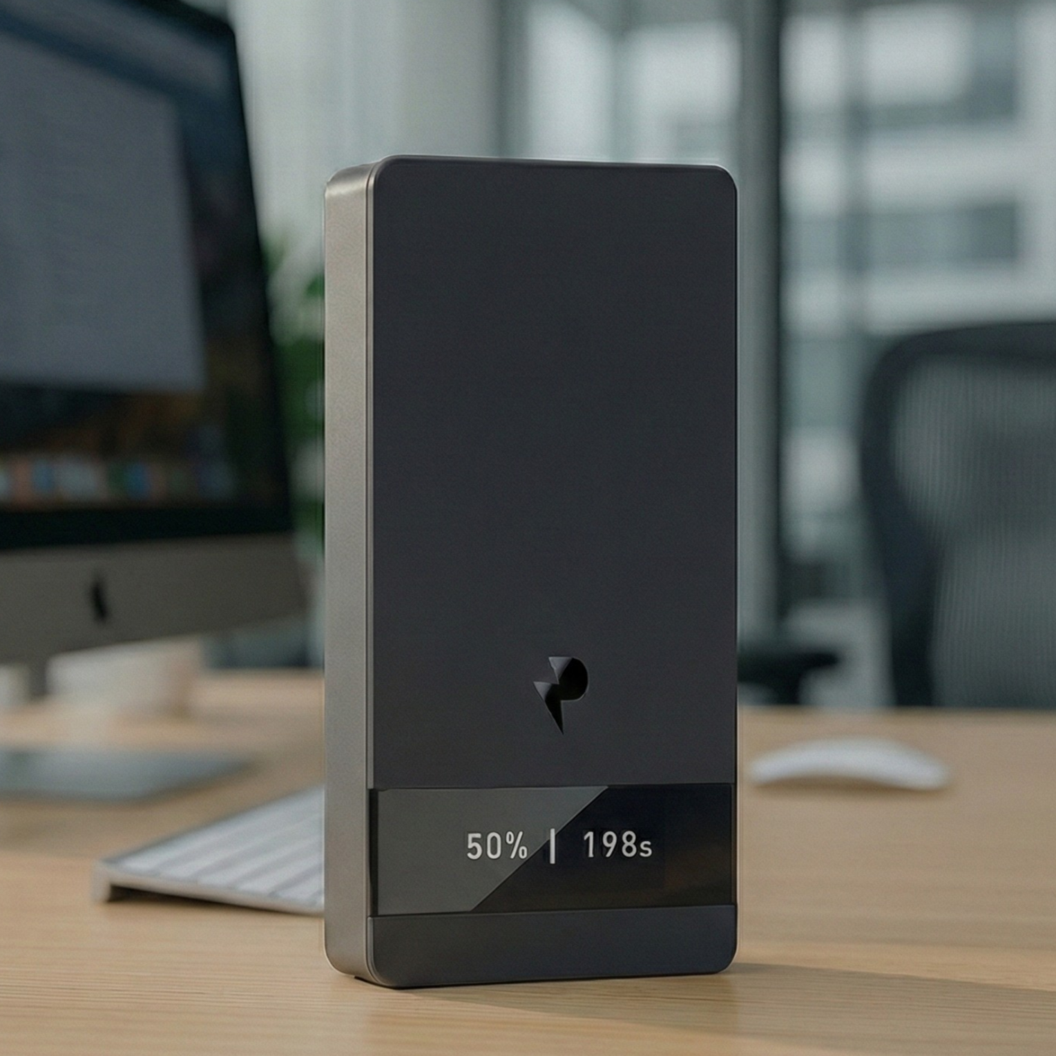 Pulsoniq 7 140W power bank for fast charging laptops, tablets, and phones.