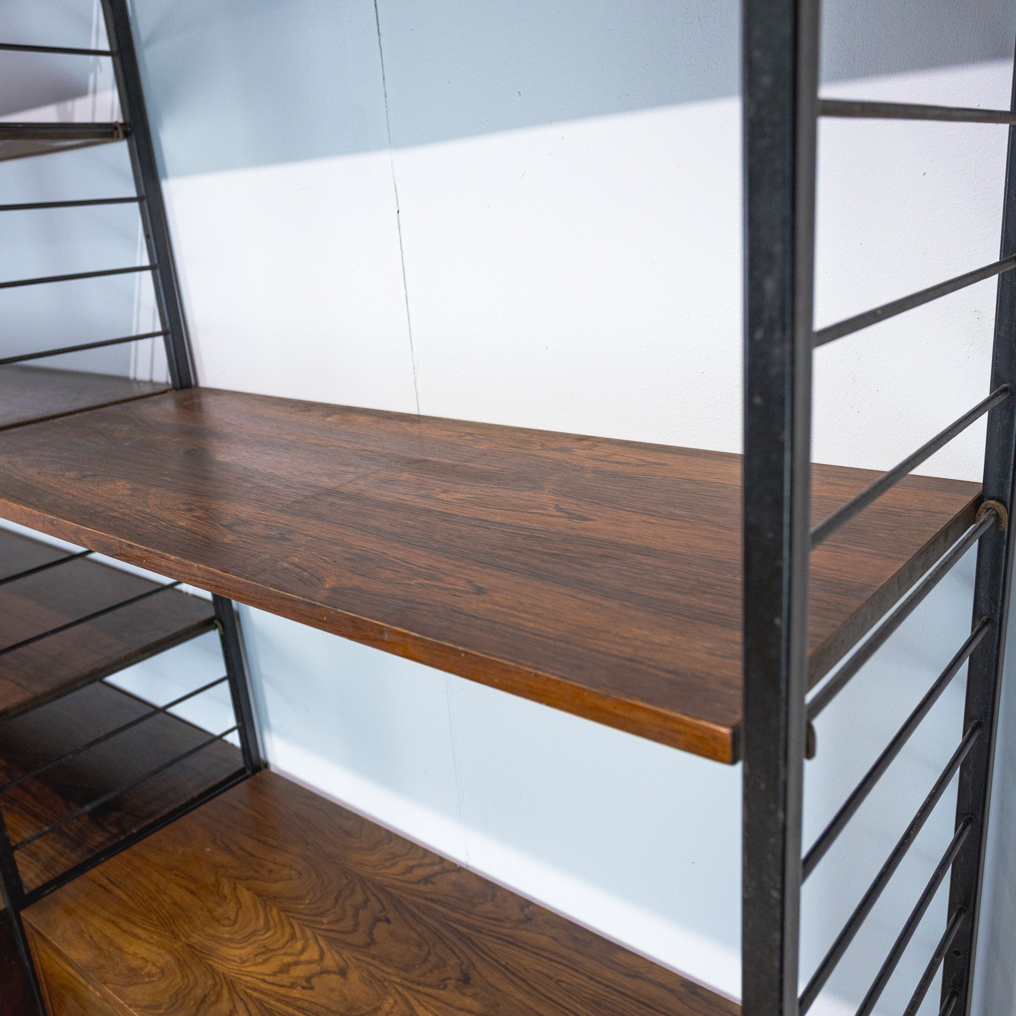Staples Ladderax Rosewood Two-Bay Wall System