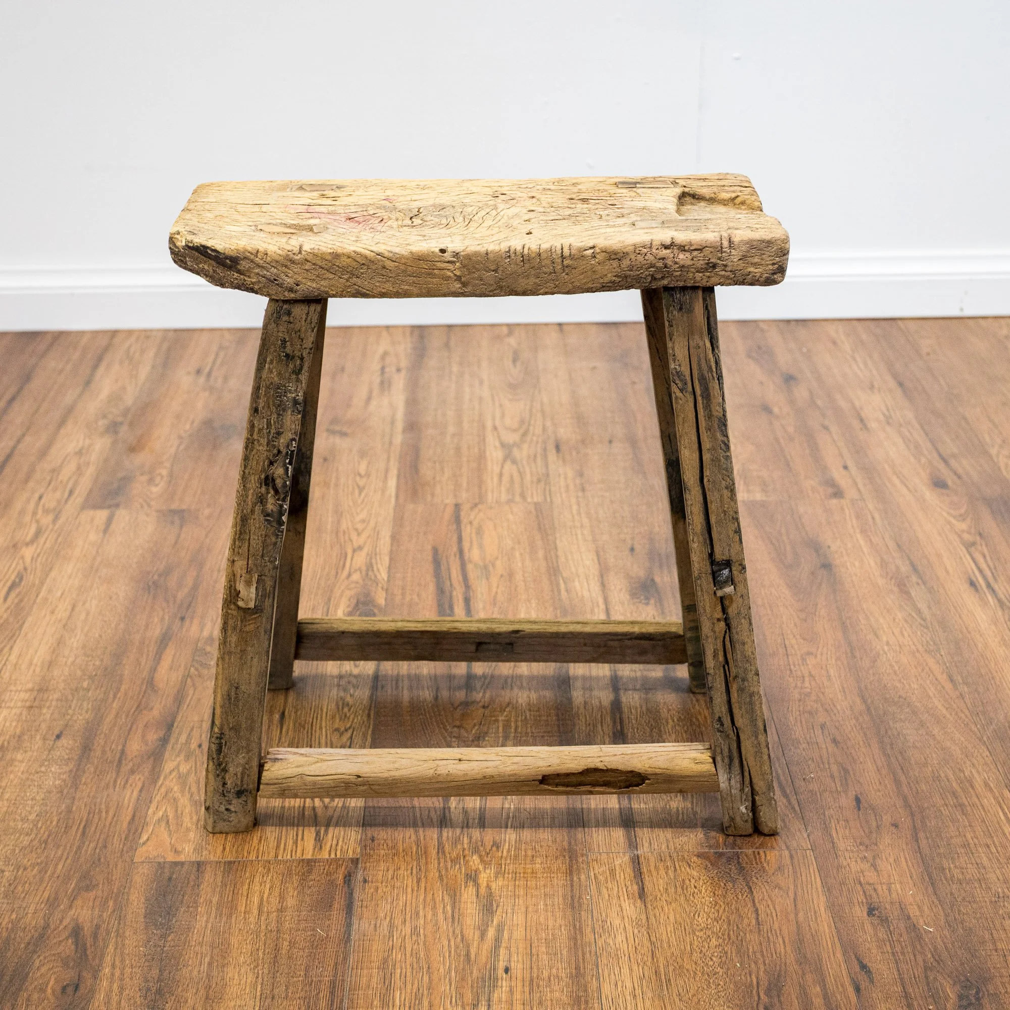 Rustic Reclaimed Elm Stool