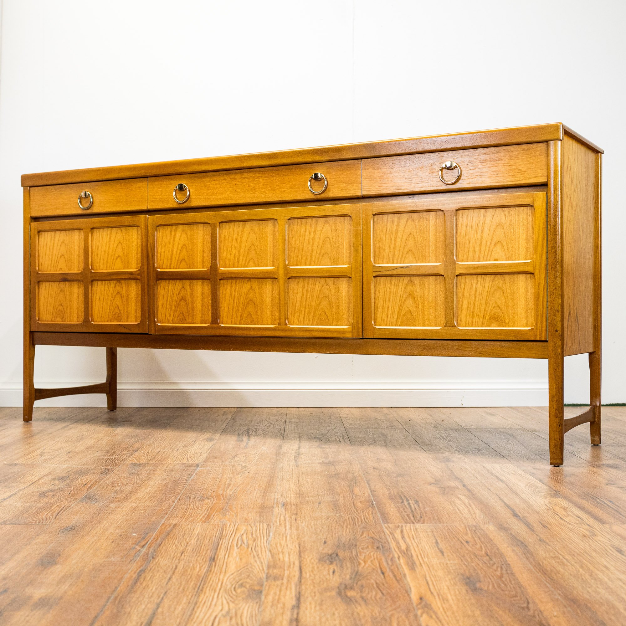 Nathan Squares Large Teak Sideboard