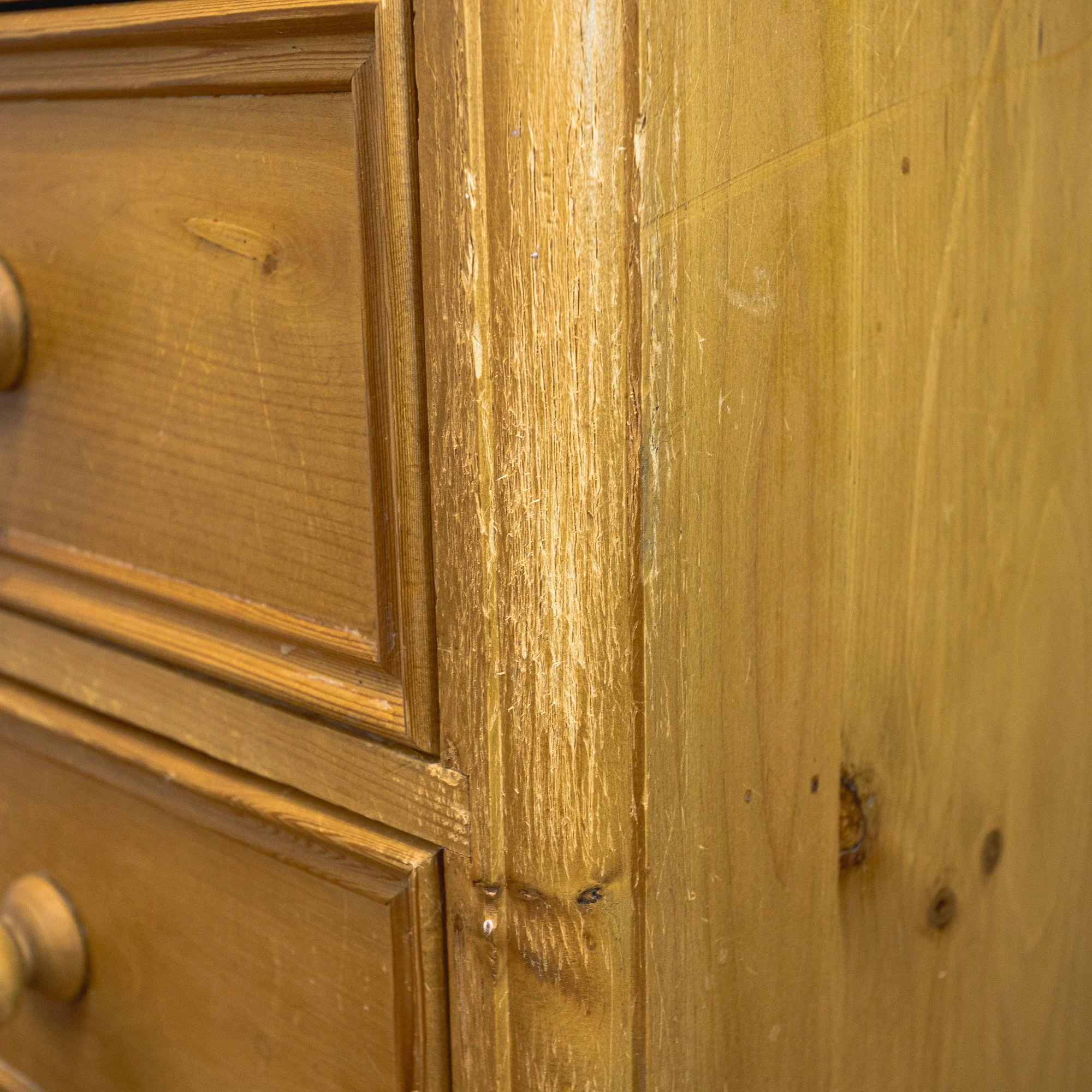 Victorian-Style Pine Seven-Drawer Tallboy