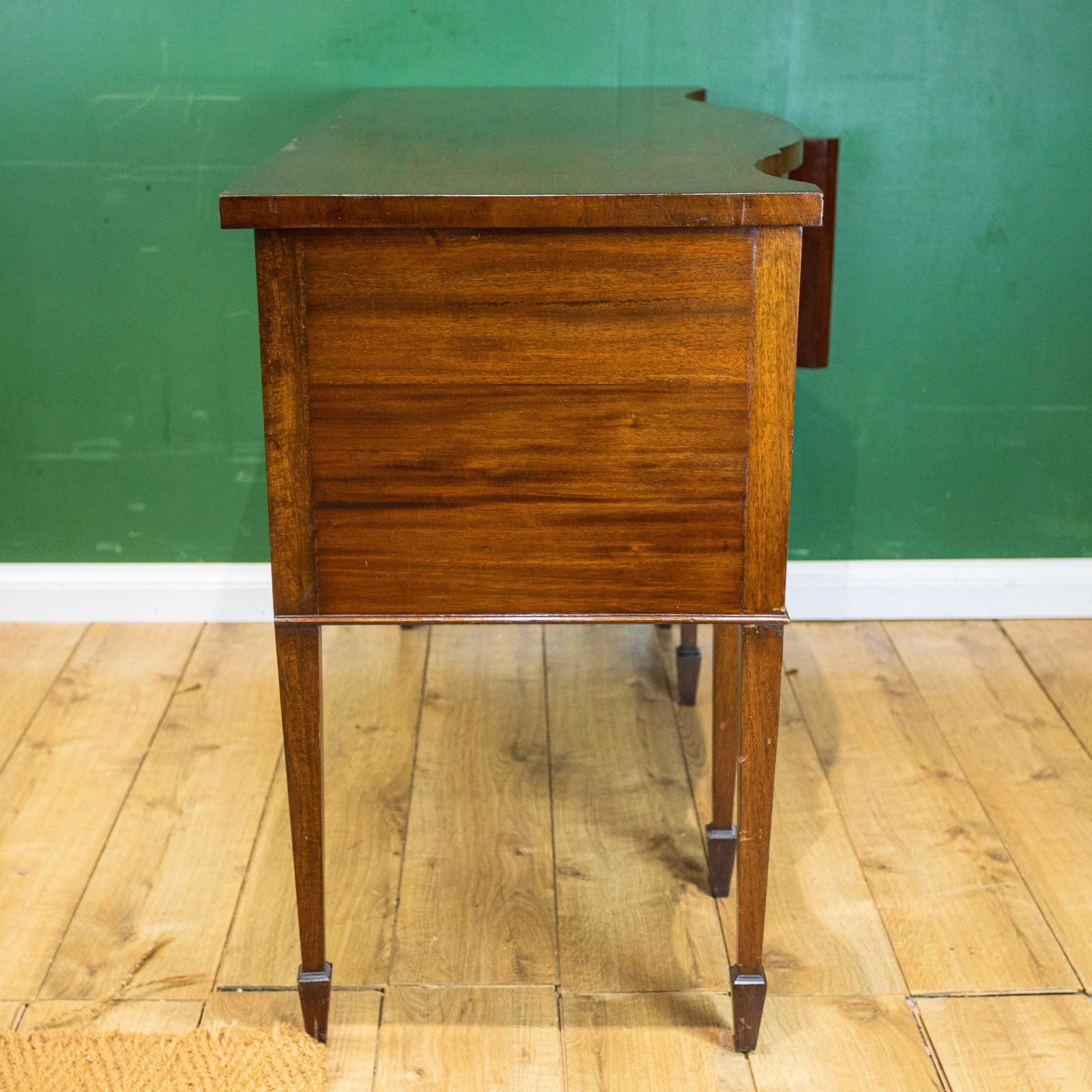 Serpentine Inlaid Mahogany Sideboard