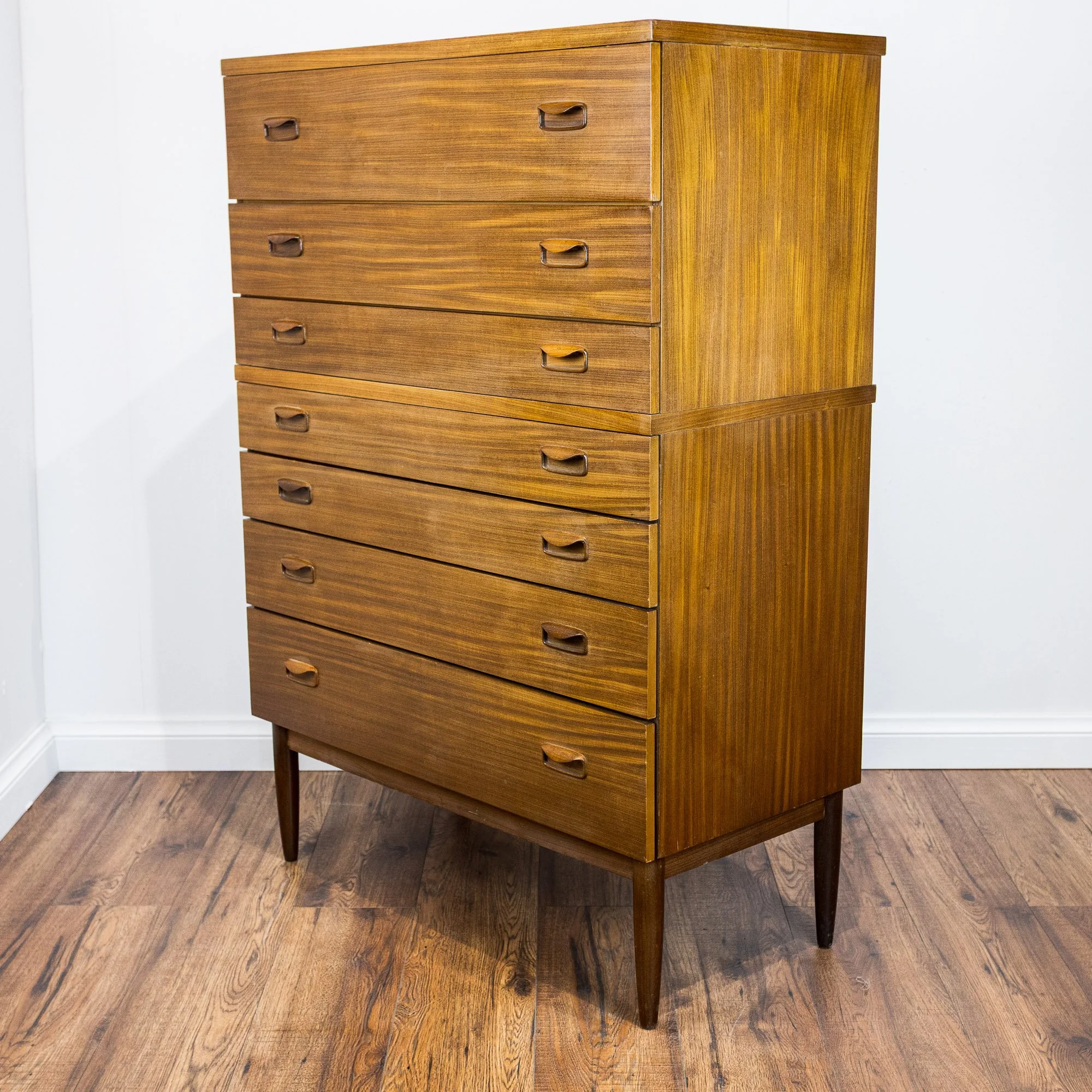 Wrighton Teak Tallboy Chest of 7 Drawers