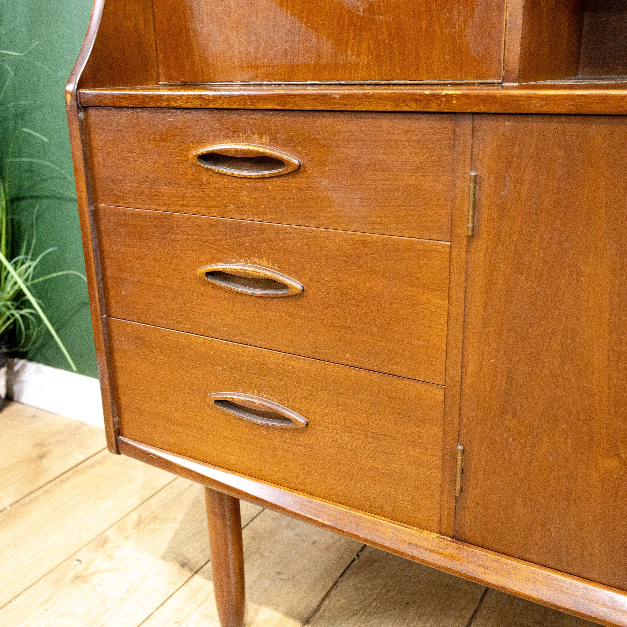 Jentique Teak Mid Century Highboard Cocktail Cabinet