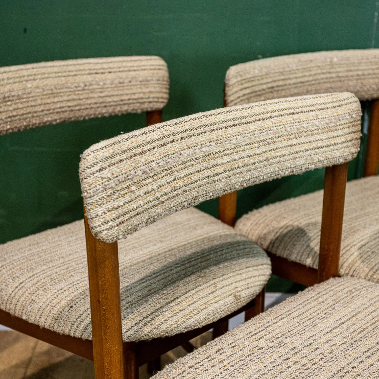 McIntosh Tuck Under Teak Round Dining Table and Chairs Set