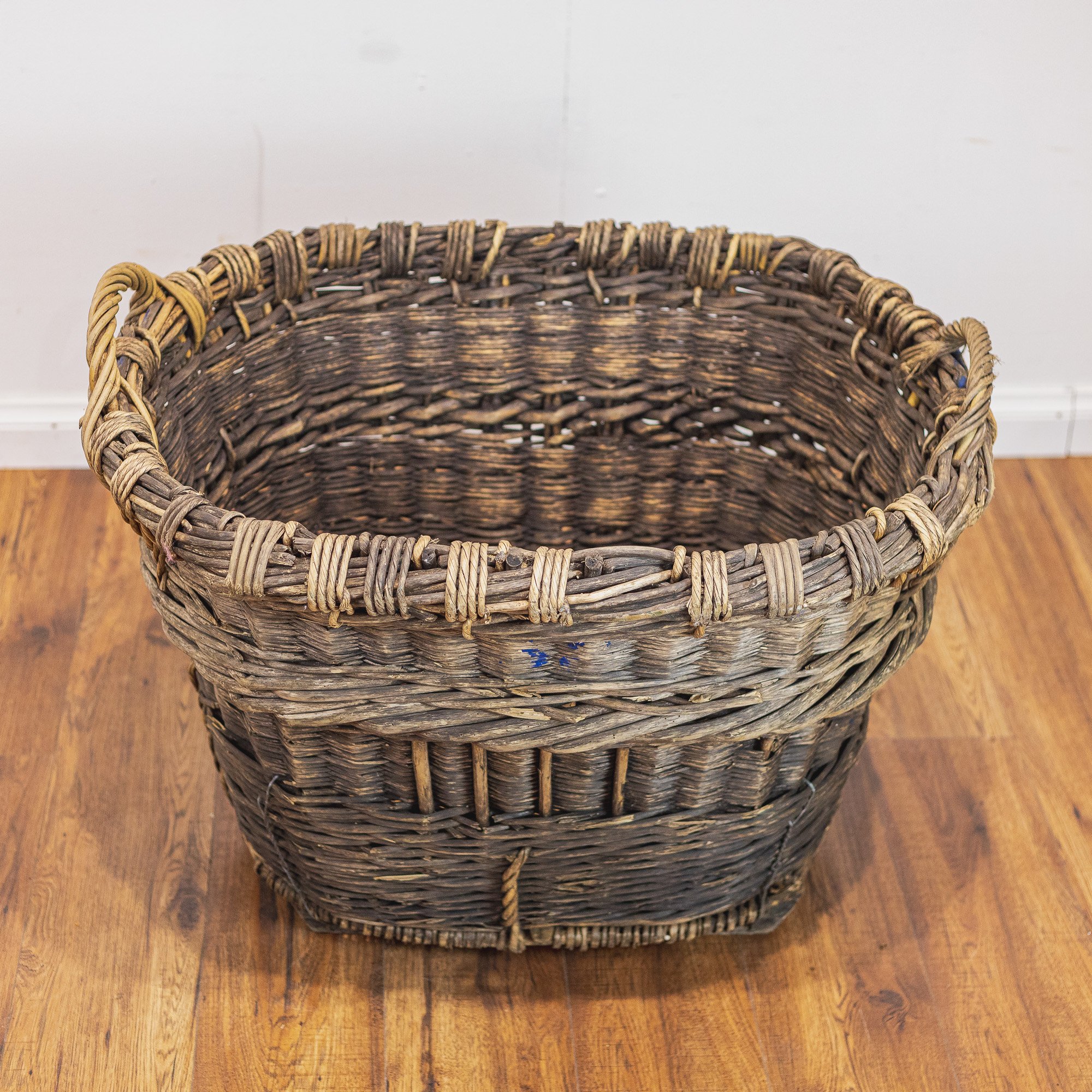 Original French Wicker Champagne Grape Collecting Basket - 2-2.jpg