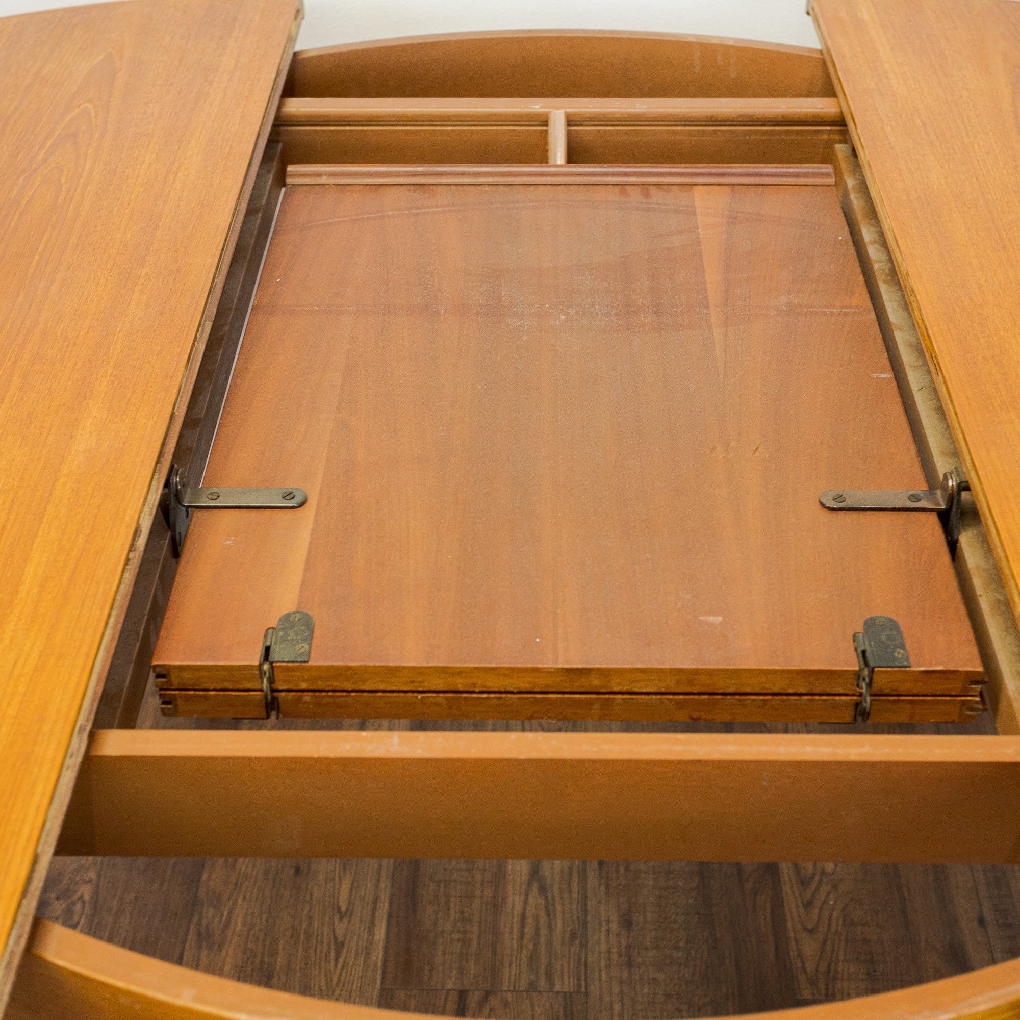 G Plan Fresco Teak Round Extending Dining Table by Victor B. Wilkins