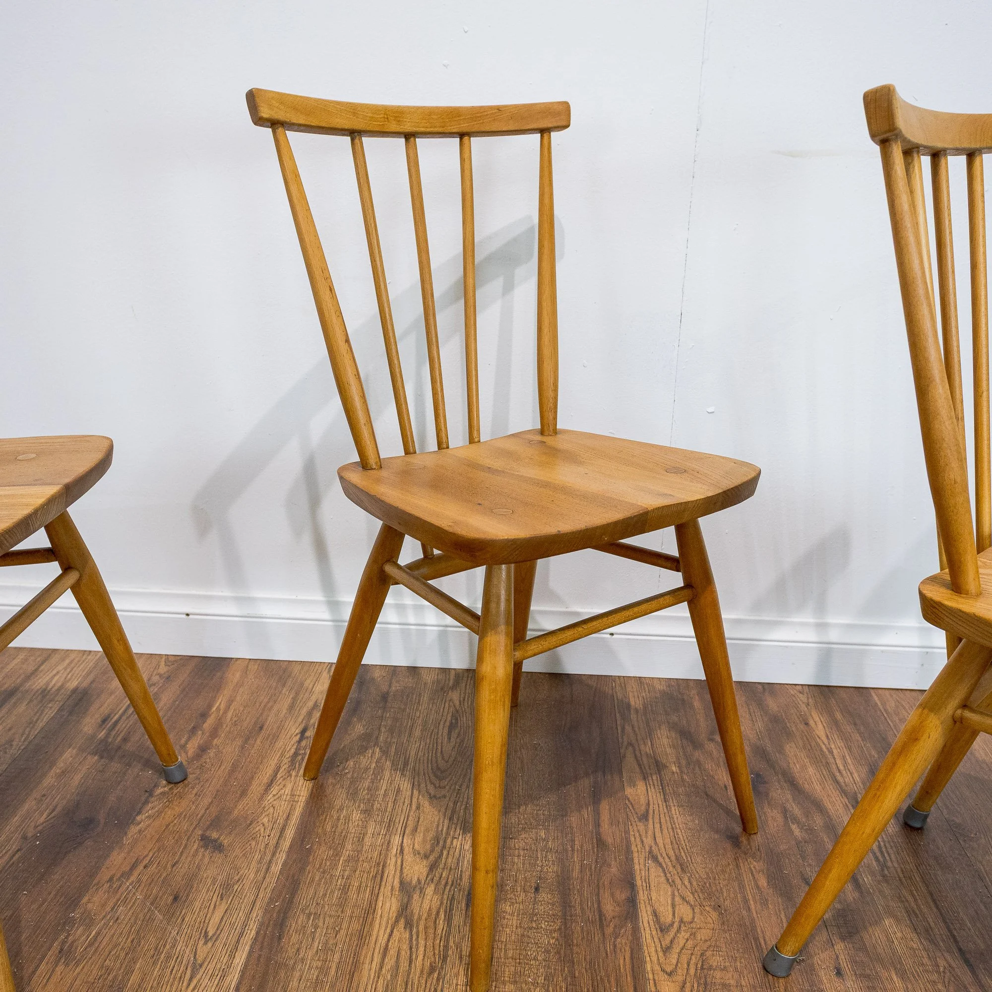 Ercol Model 391 Blue Label Elm and Beech Dining Chairs – Set of 4