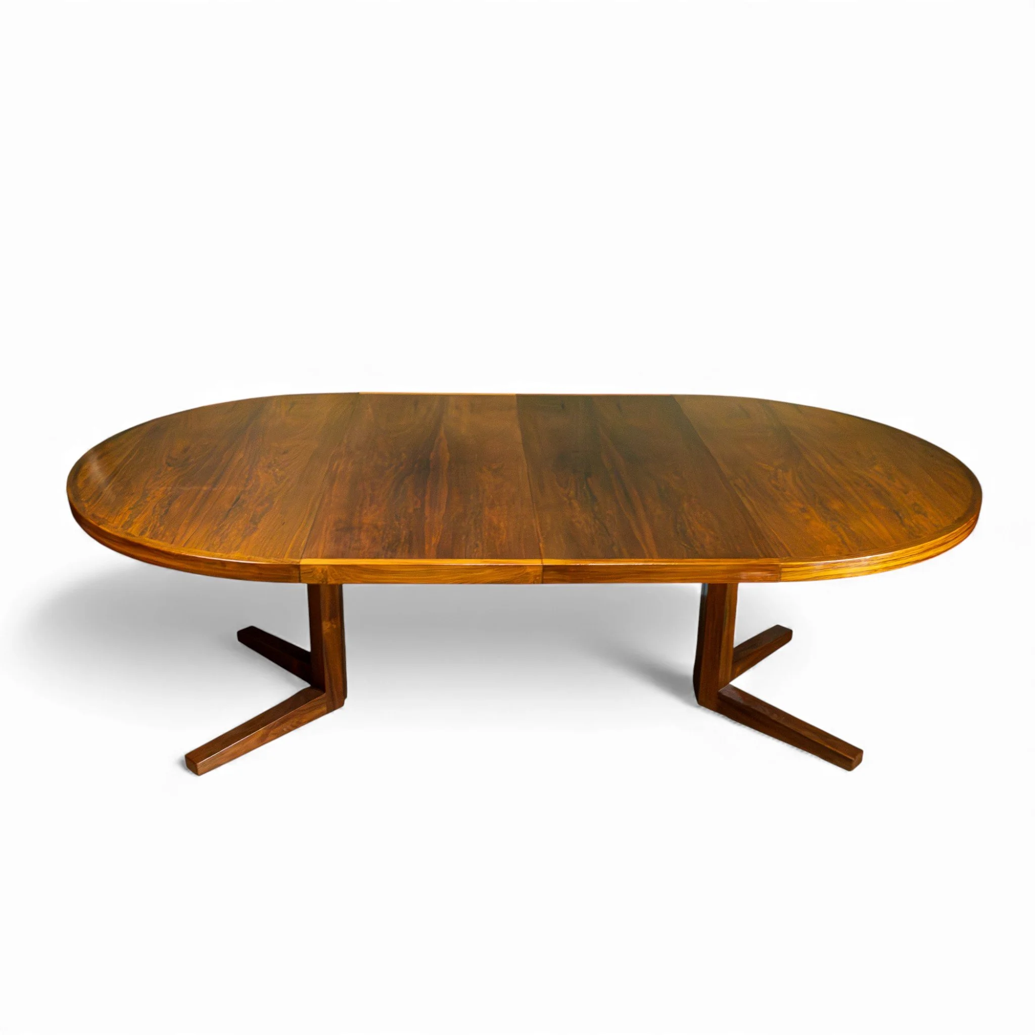 Round Extending Rosewood Dining Table by John Mortensen for Heltborg Møbler