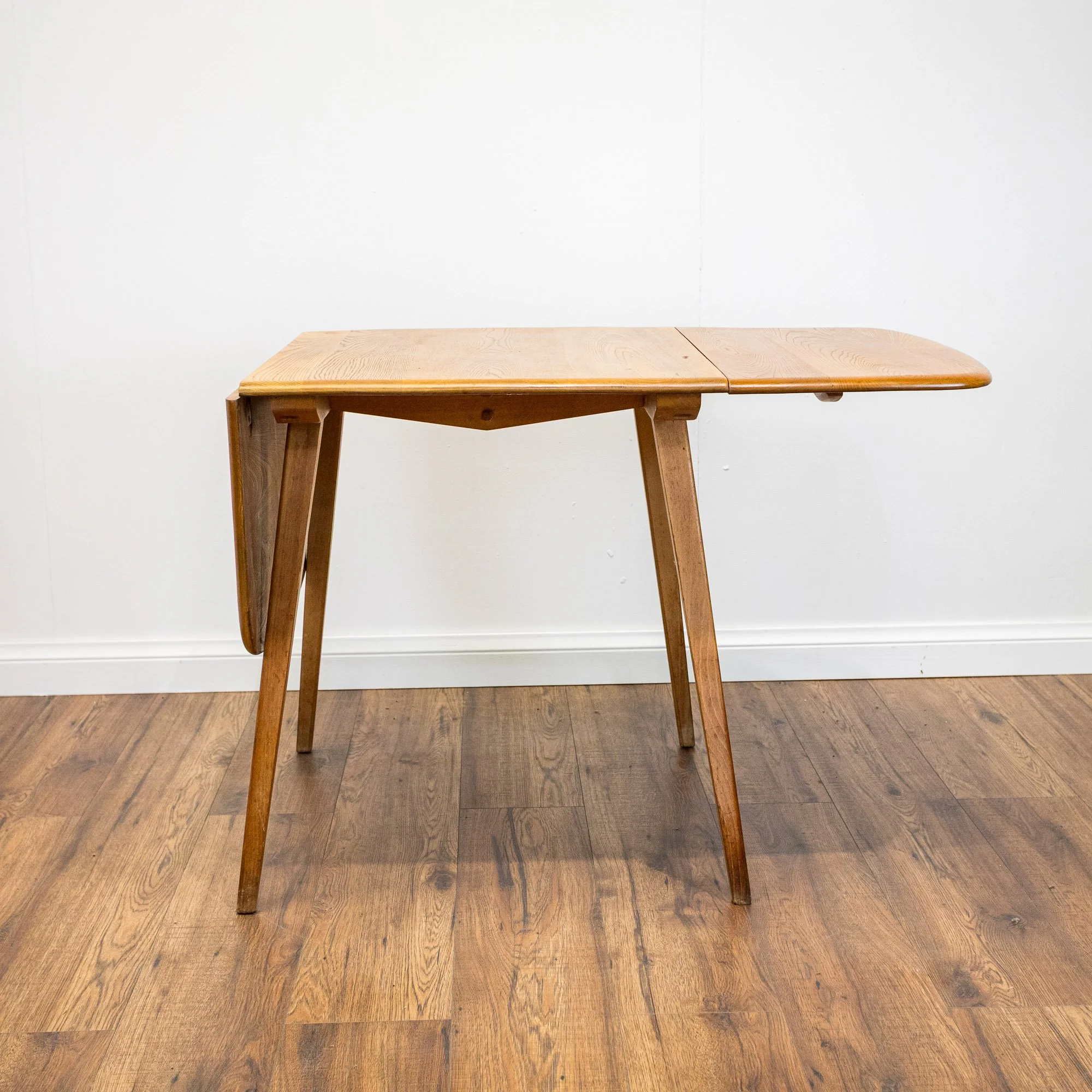 Ercol Blonde Elm Windsor Drop Leaf Dining Table Model 383
