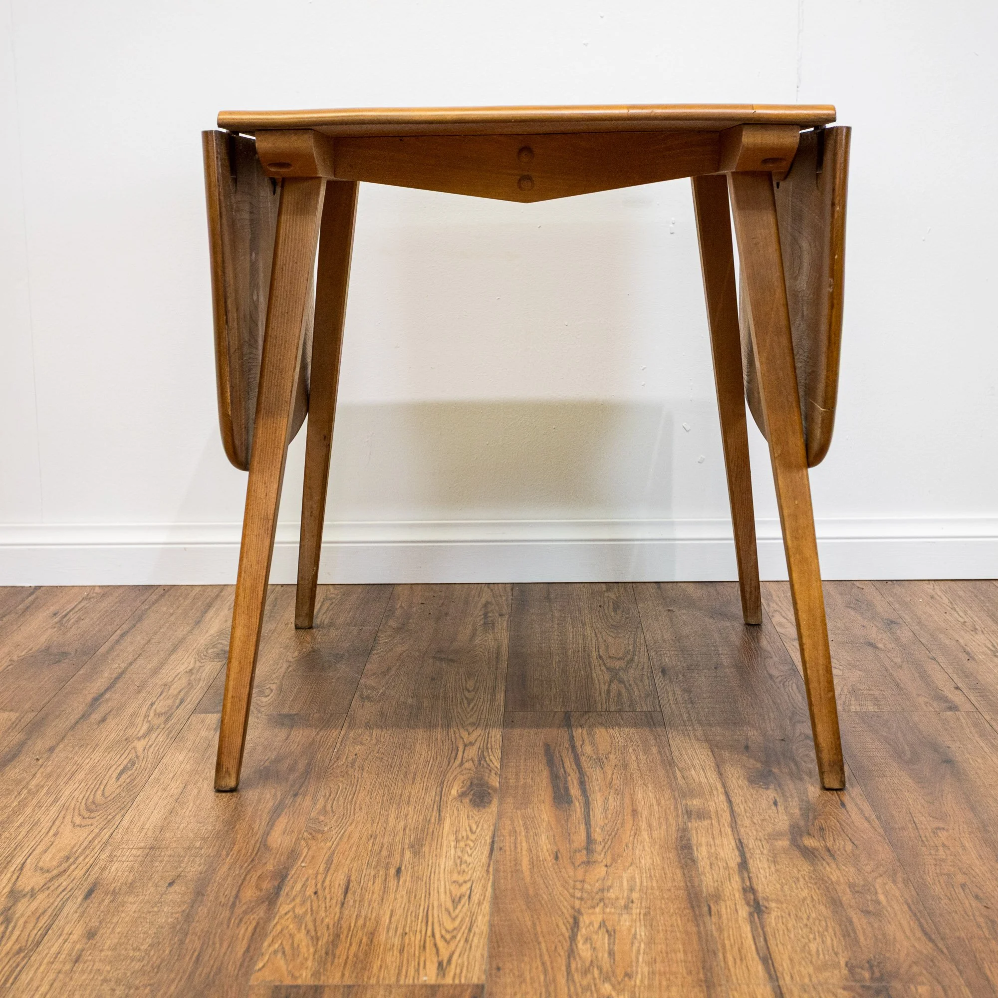 Ercol Blonde Elm Windsor Drop Leaf Dining Table Model 383