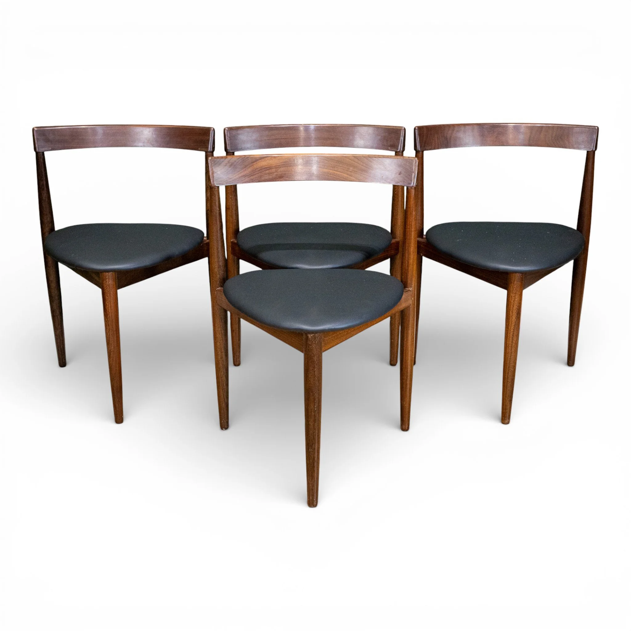 Frem Rolje Roundette Crossbanded Teak Dining Table & 4 Chairs