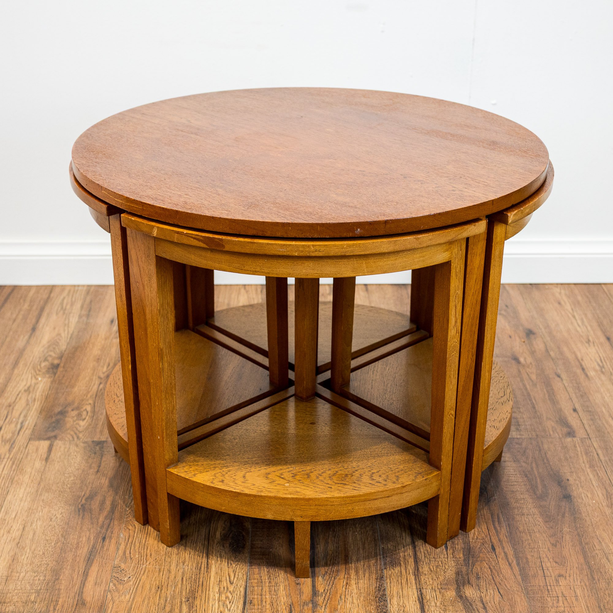 Art Deco Quartet Oak Nest of Tables